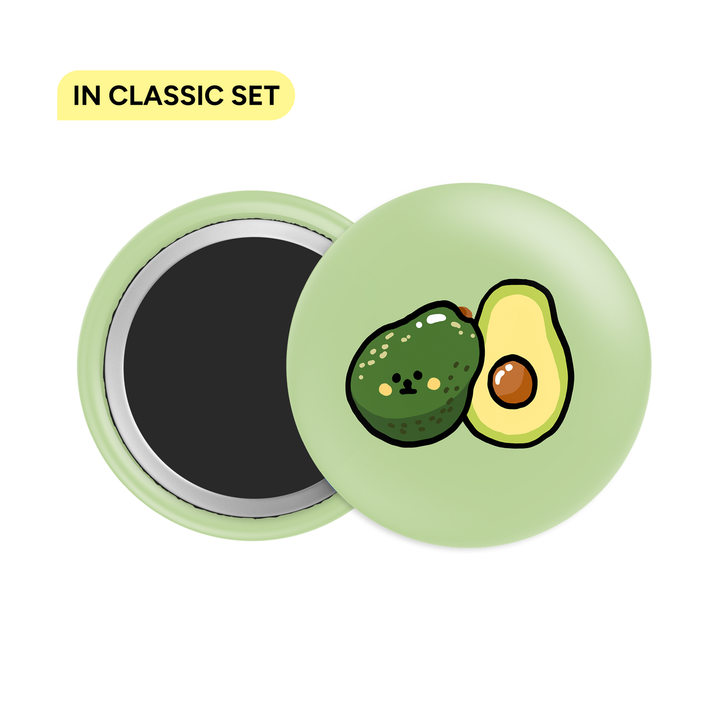 Avocado Button Fridge Magnet