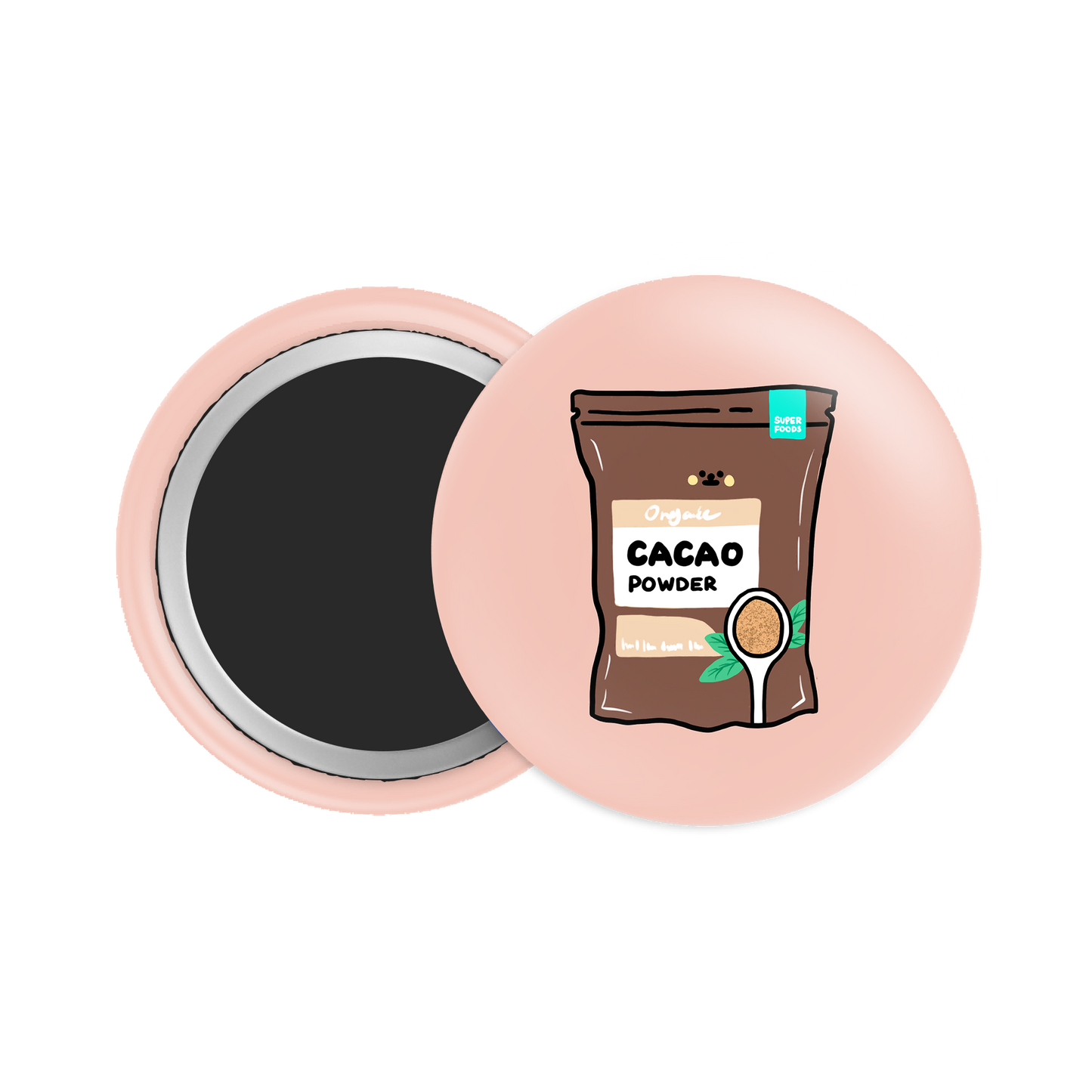 CaCao Powder Button Fridge Magnet