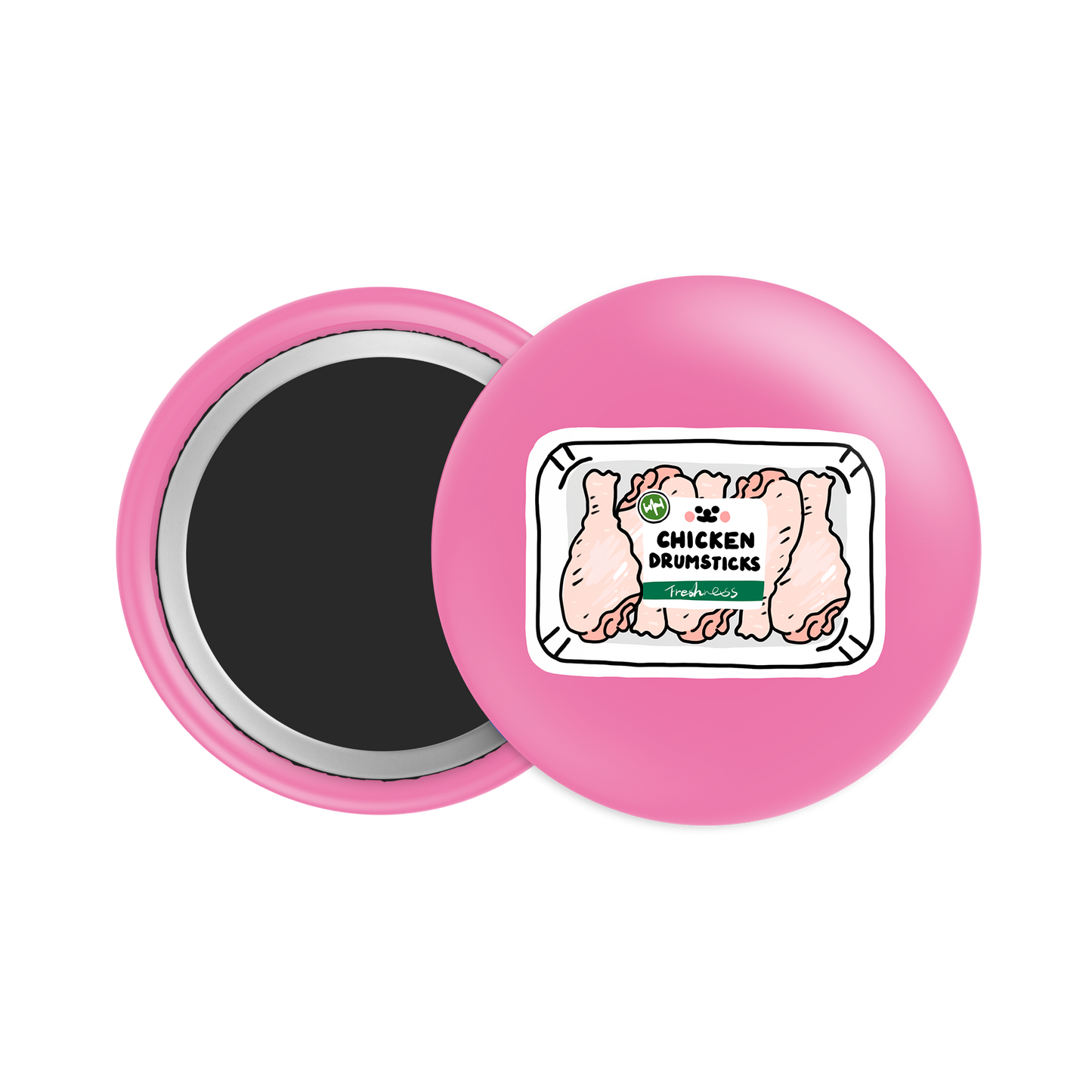 Chicken Drumsticks Button Fridge Magnet