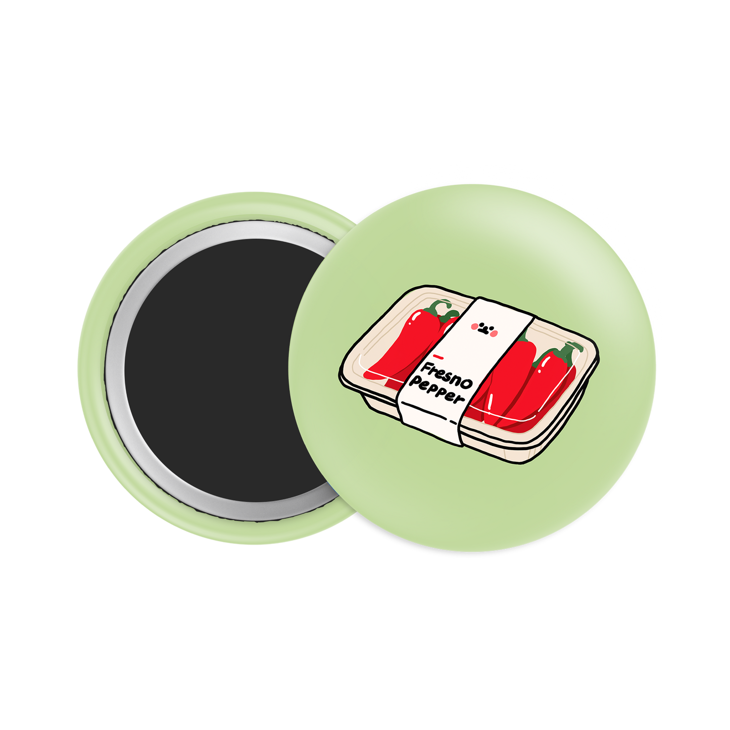 Fresno Pepper Button Fridge Magnet