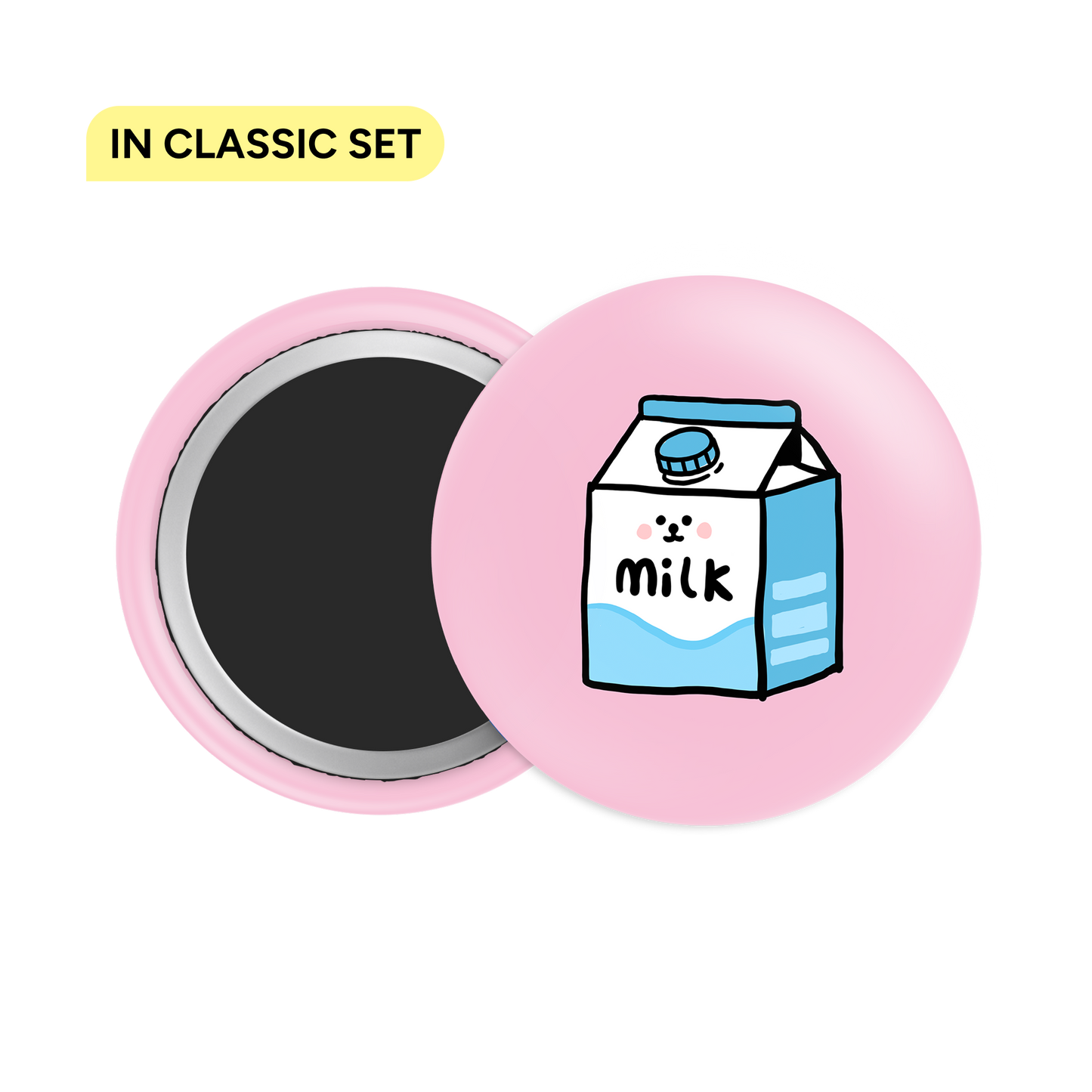 Aimant de réfrigérateur en forme de bouton de lait