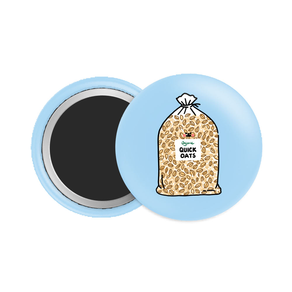 Quick Oats Button Fridge Magnet