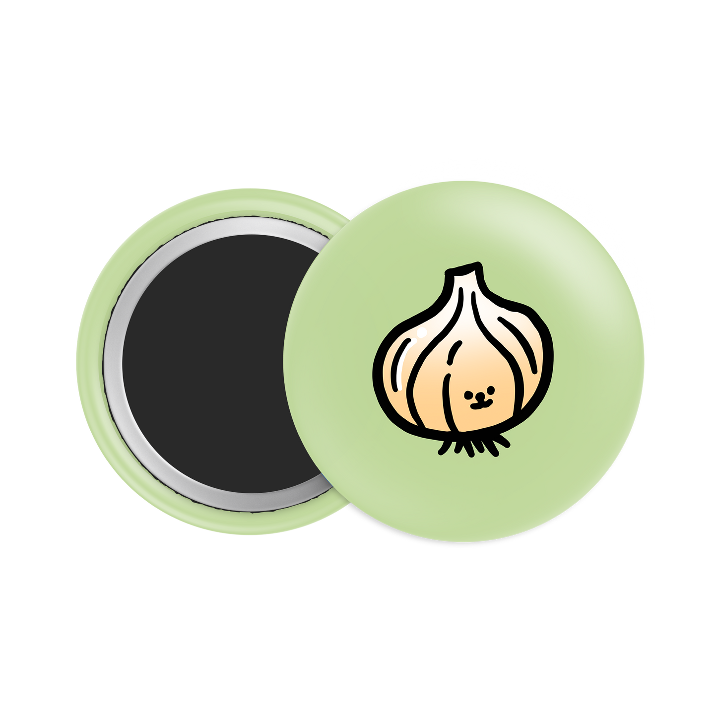 Yellow Onion Button Fridge Magnet