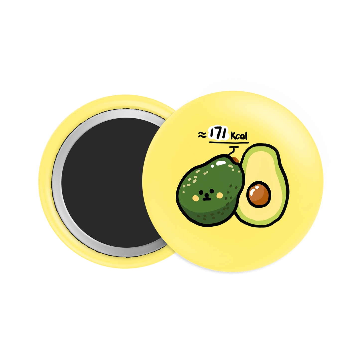 Avocado Button Fridge Magnet - Theartzzy