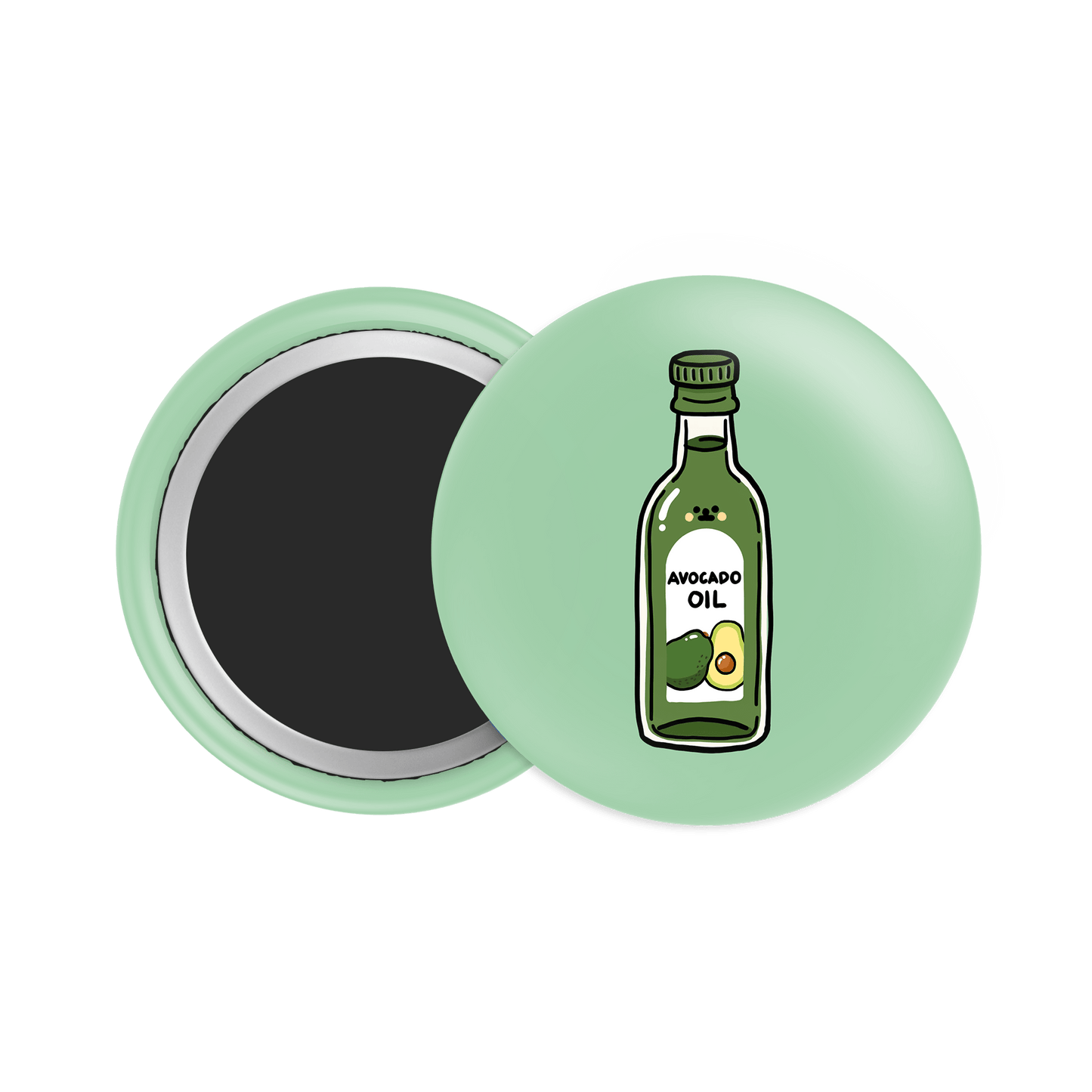 Avocado Oil Button Fridge Magnet - Theartzzy