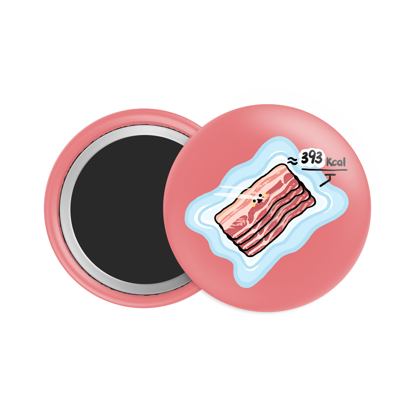 Bacon Button Fridge Magnet - Theartzzy
