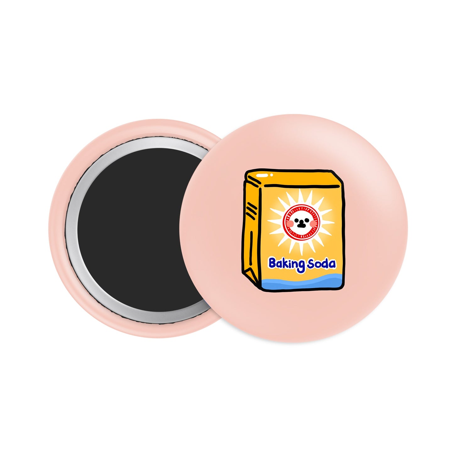 Baking Soda Button Fridge Magnet - Theartzzy