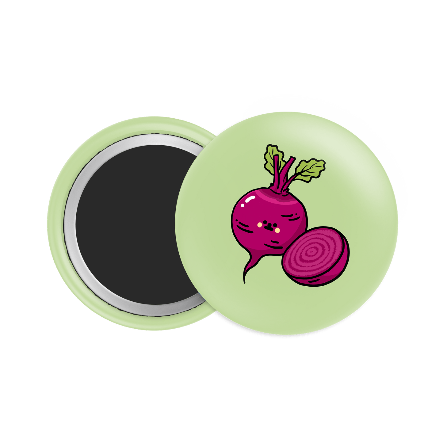 Beetroot Button Fridge Magnet - Theartzzy