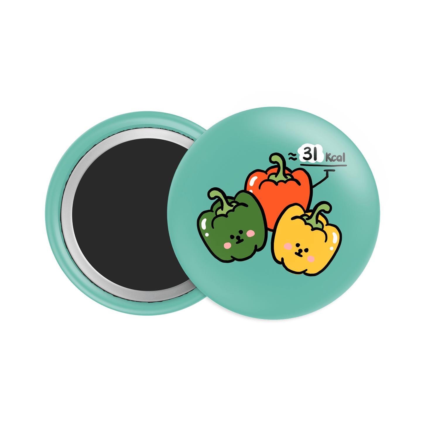Bell Pepper Button Fridge Magnet - Theartzzy