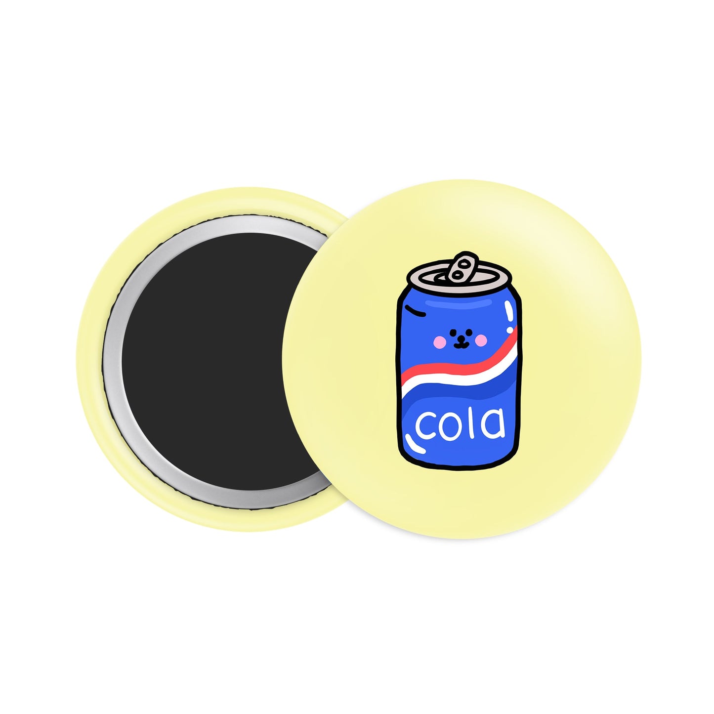 Blue Cola Button Fridge Magnet - Theartzzy