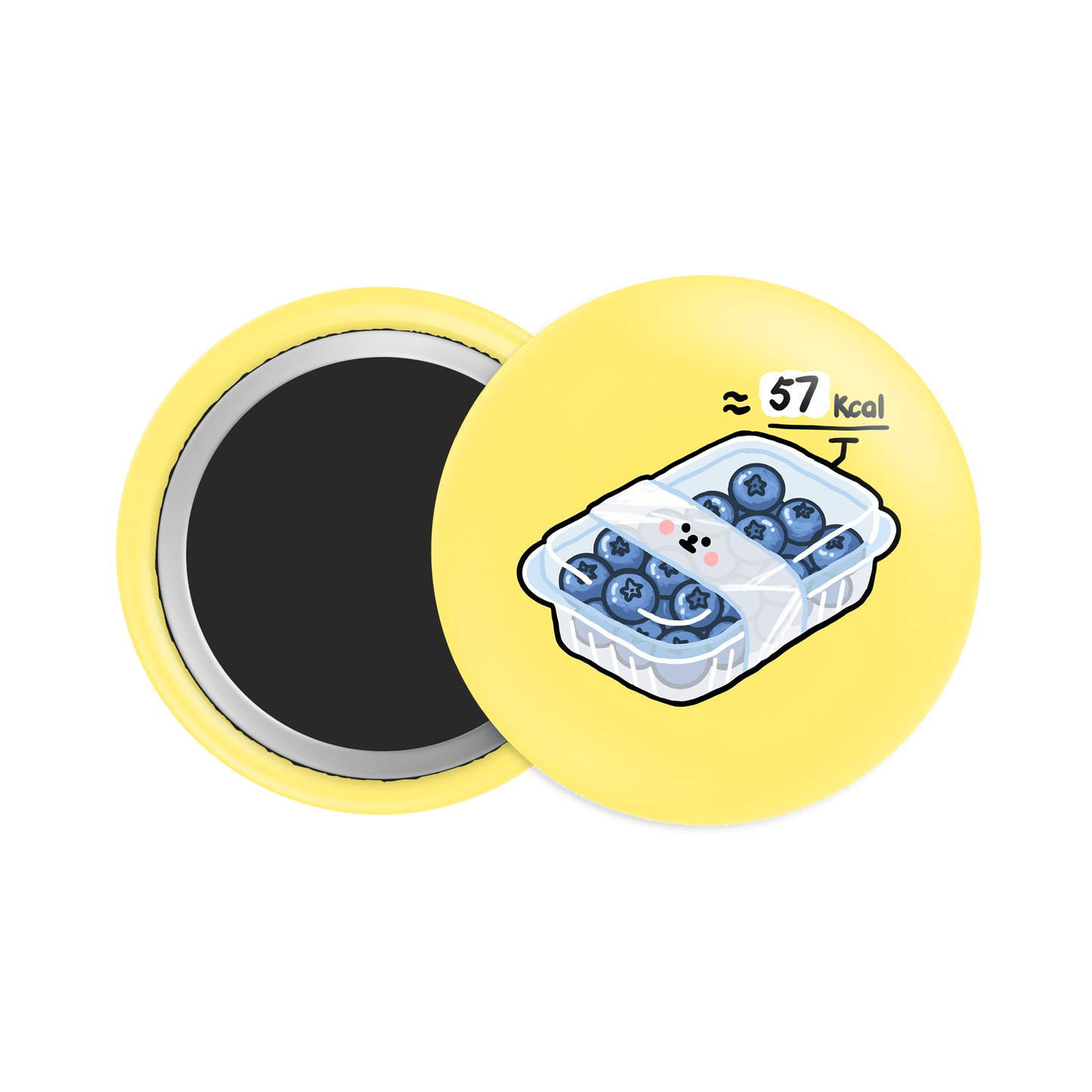 Blueberry Button Fridge Magnet - Theartzzy
