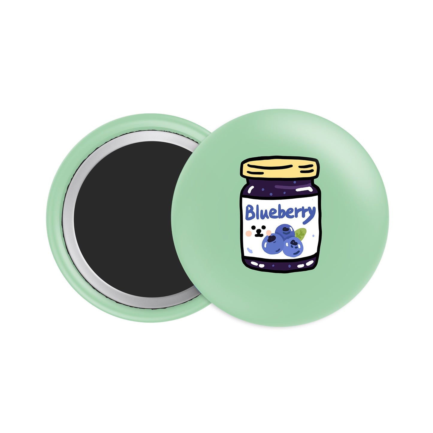 Blueberry Jam Button Fridge Magnet - Theartzzy