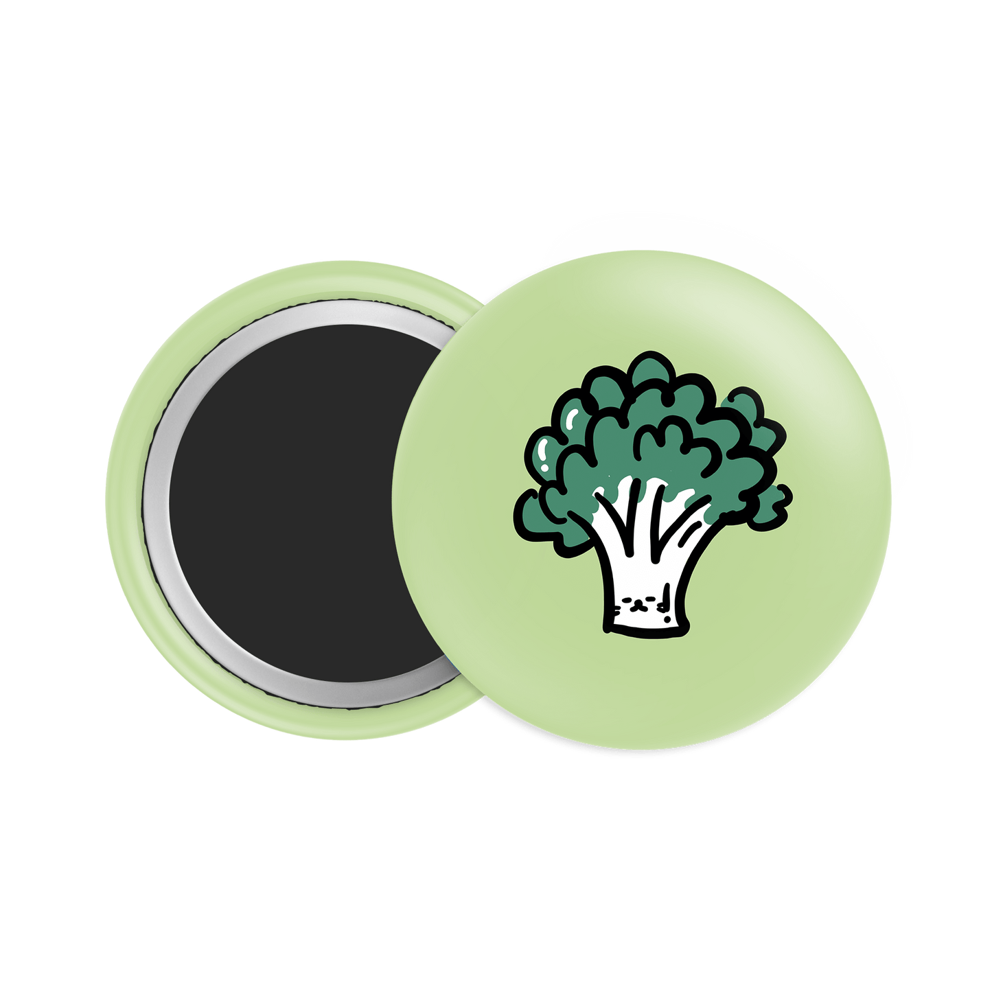 Broccoli Button Fridge Magnet - Theartzzy