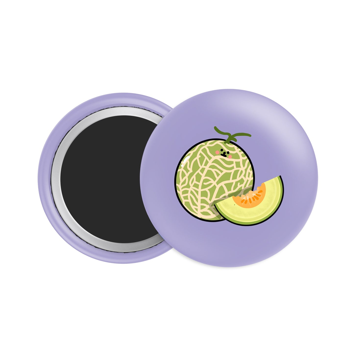 Cantaloupe Melon Button Fridge Magnet - Theartzzy