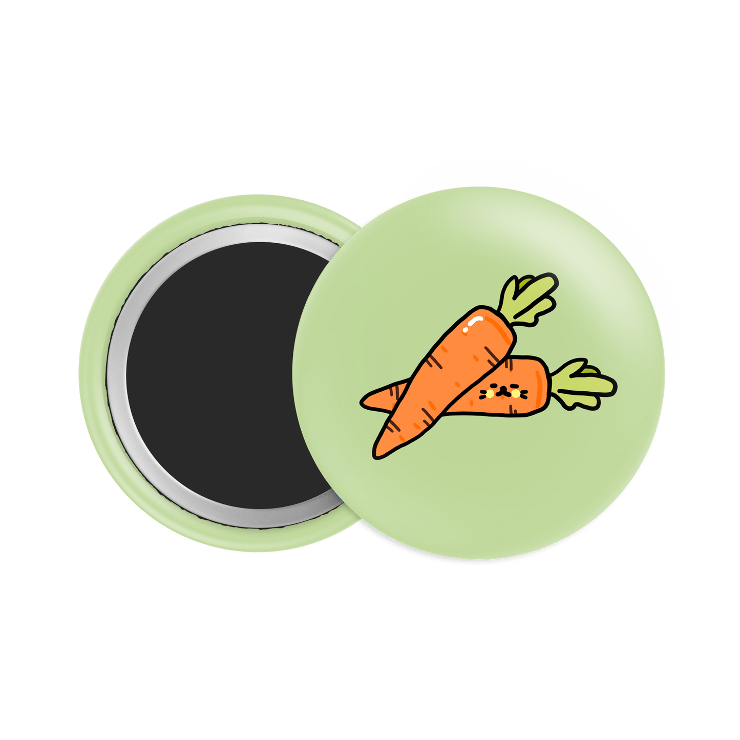 Carrot Button Fridge Magnet - Theartzzy