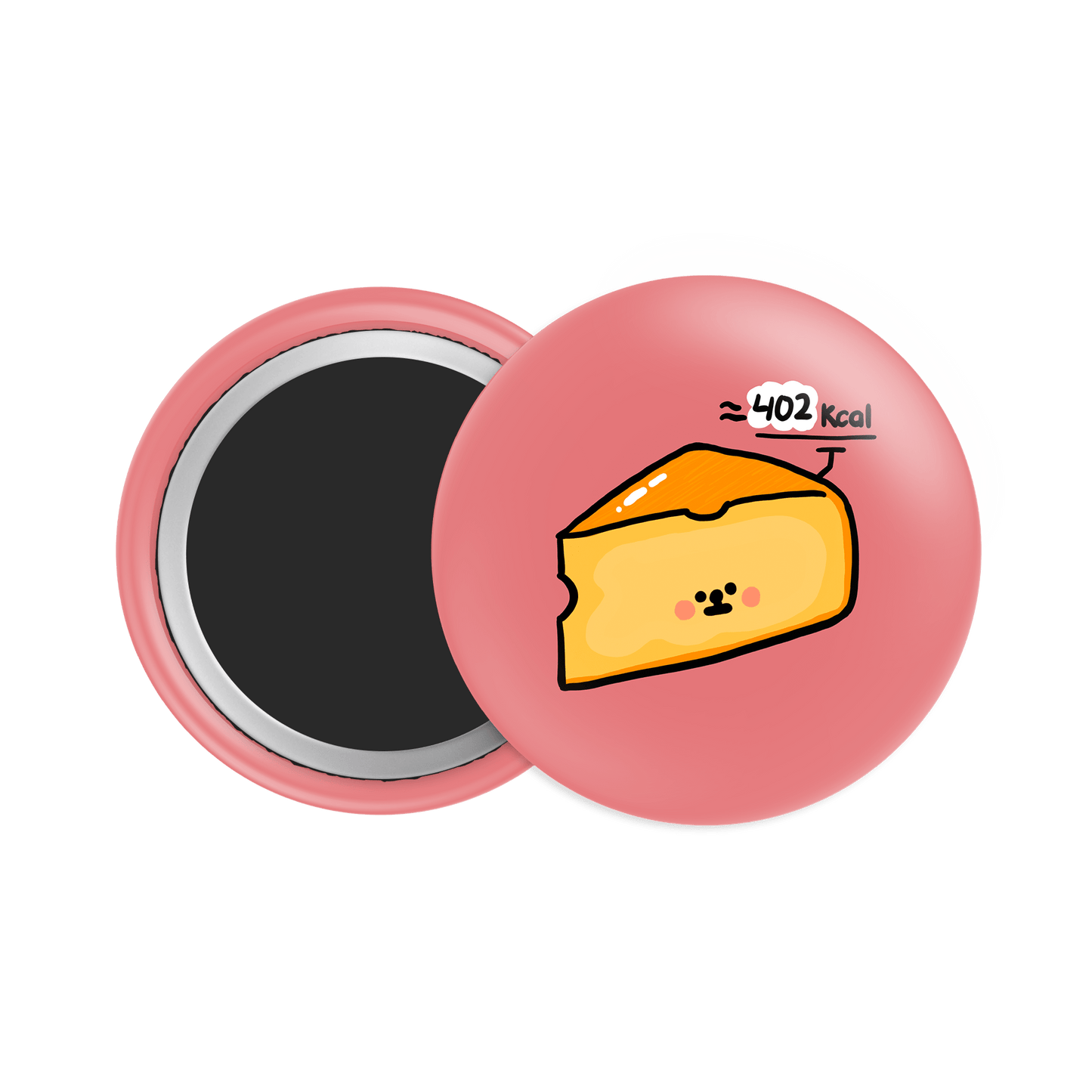 Cheddar Cheese Button Fridge Magnet - Theartzzy
