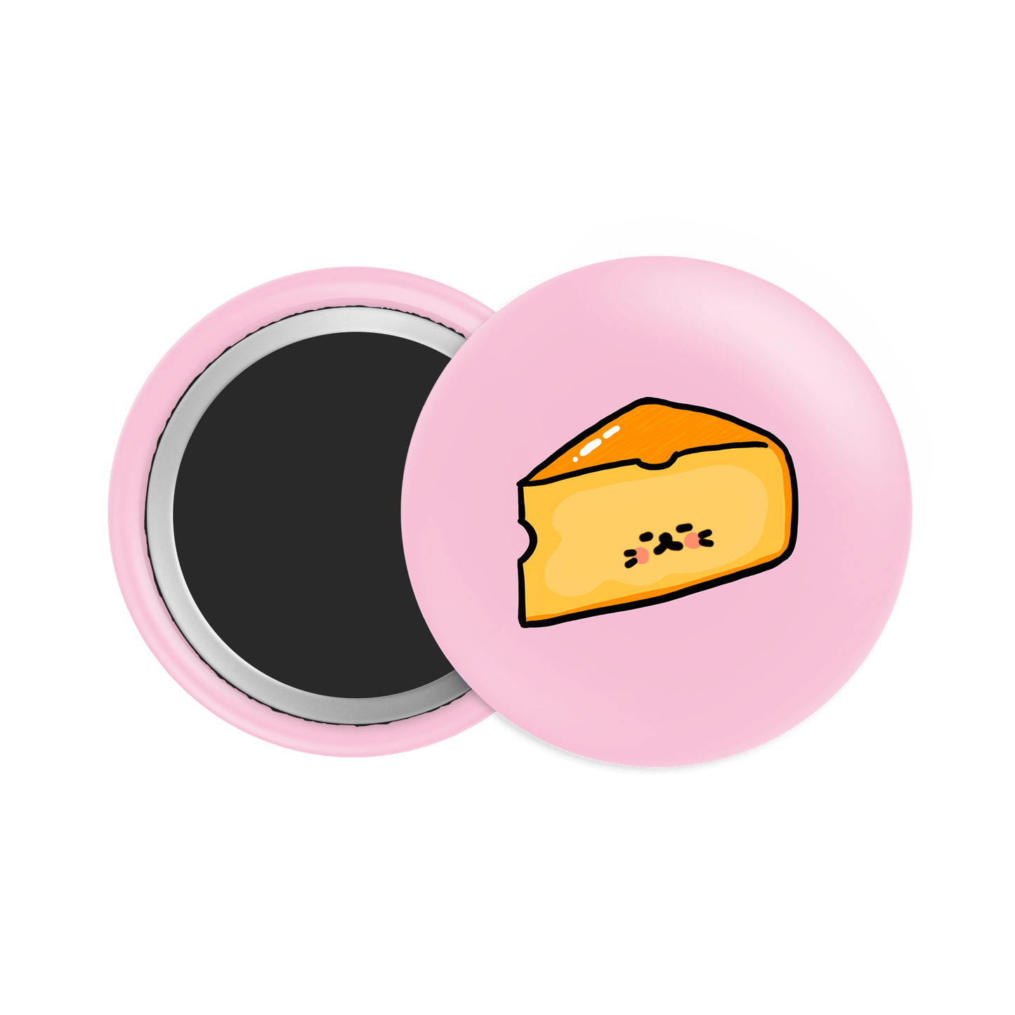 Cheddar Cheese Button Fridge Magnet - Theartzzy