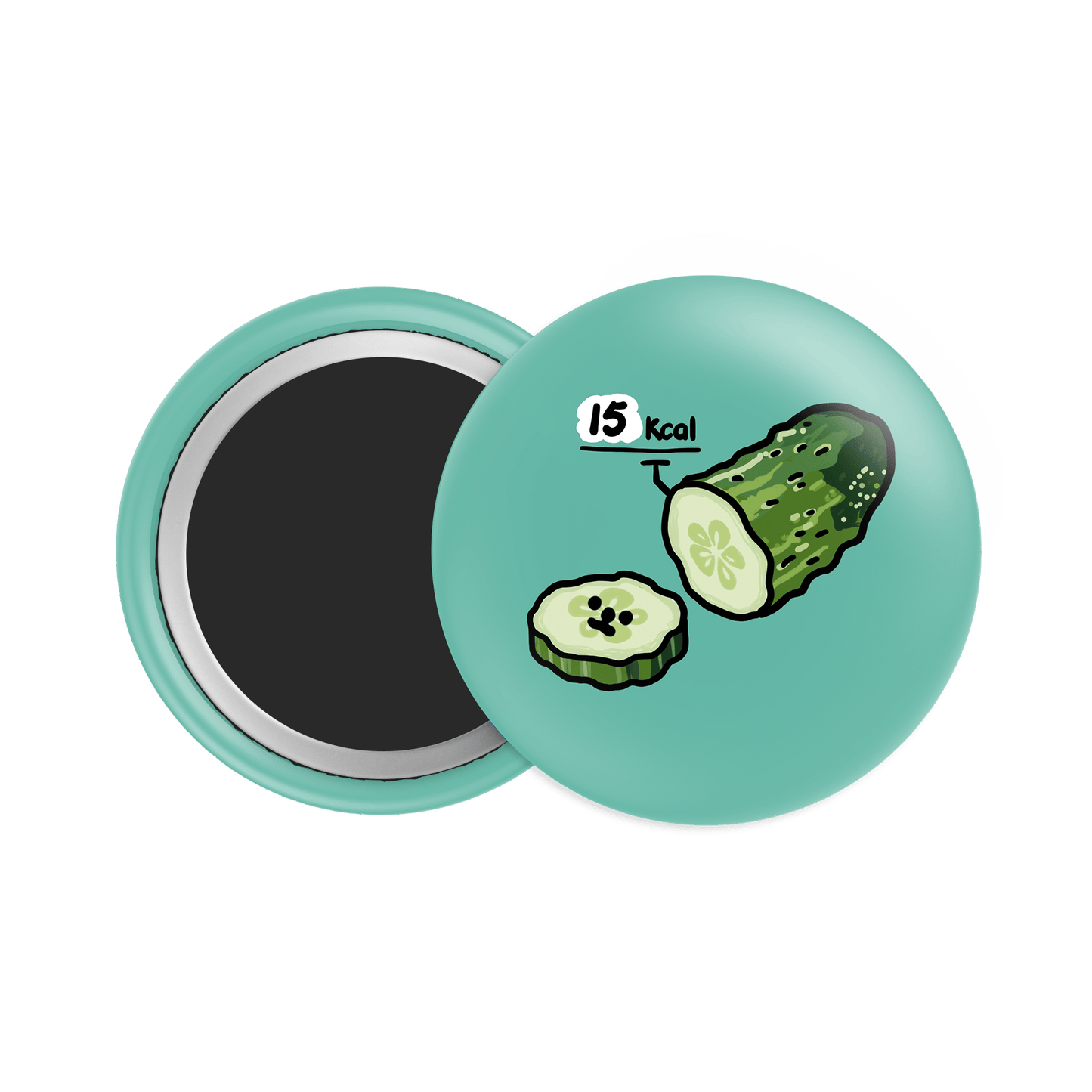 Cucumber Button Fridge Magnet - Theartzzy