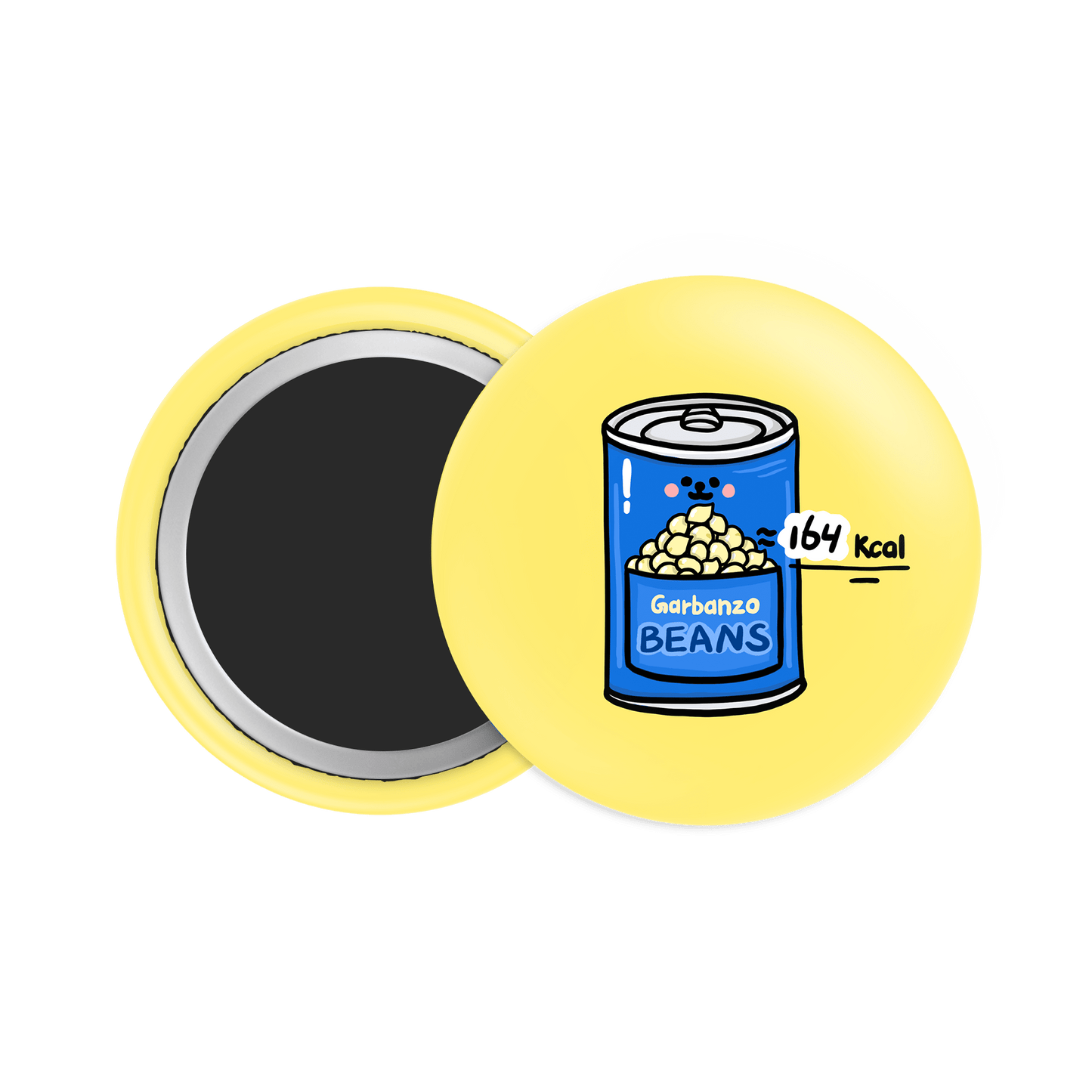 Garbanzo Beans/Chickpeas Button Fridge Magnet - Theartzzy