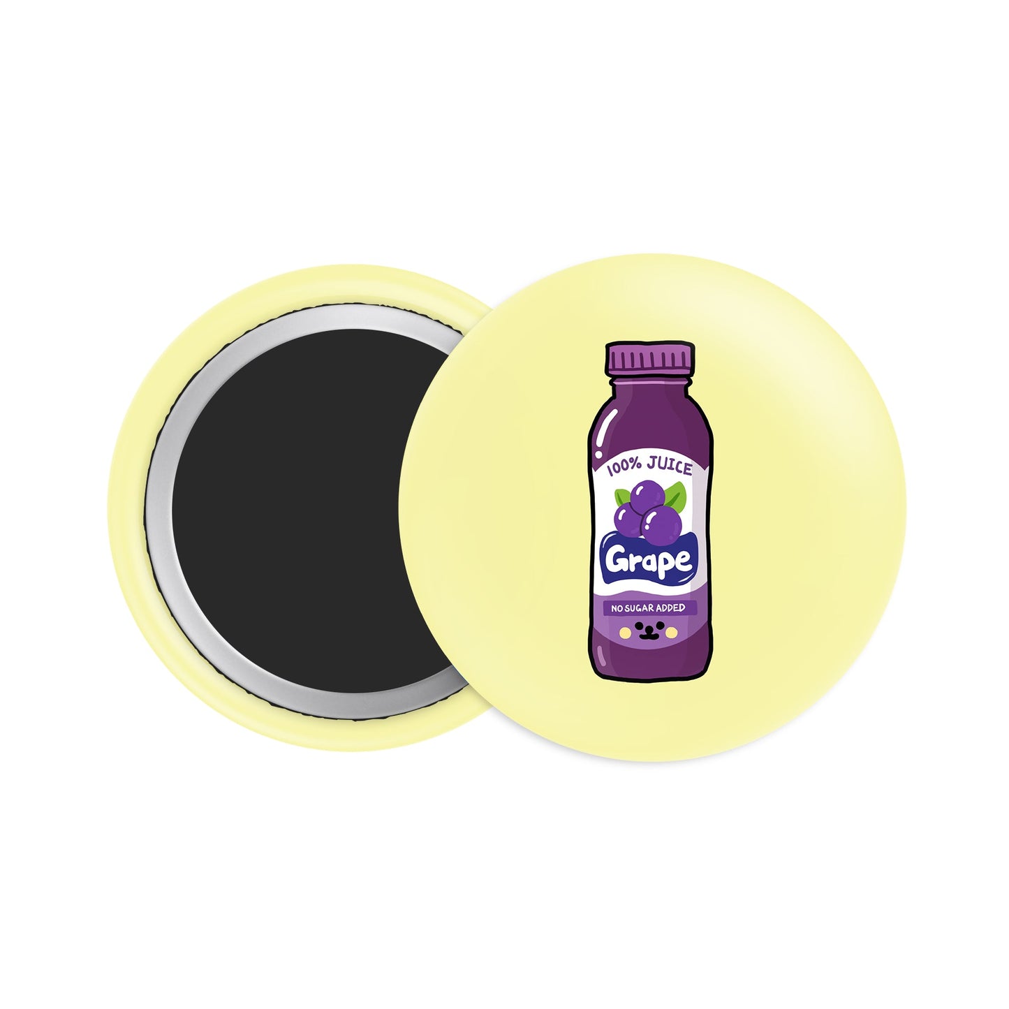Grape Juice Button Fridge Magnet - Theartzzy