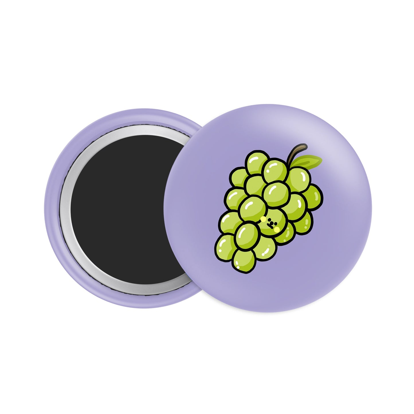 Green Grapes Button Fridge Magnet - Theartzzy