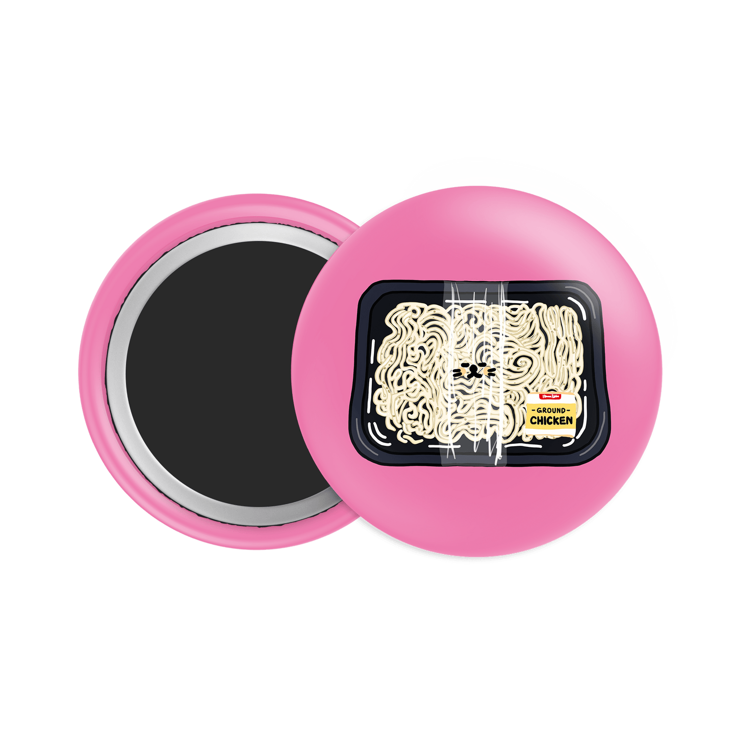 Ground Chicken Button Fridge Magnet - Theartzzy