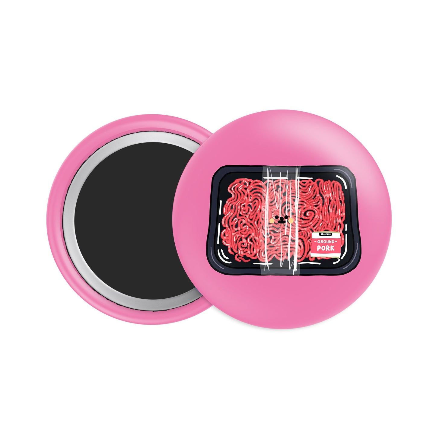 Ground Pork Button Fridge Magnet - Theartzzy
