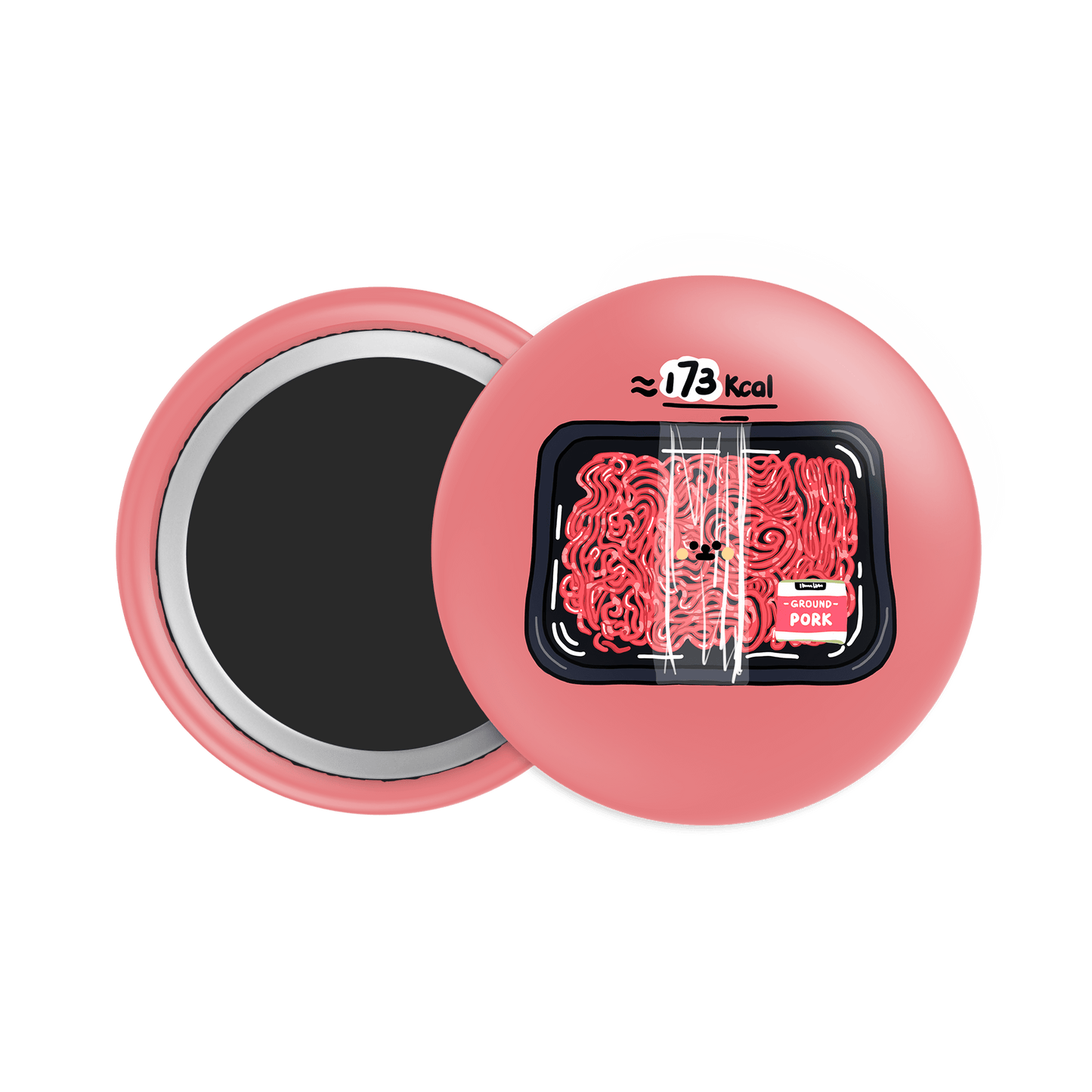 Ground Pork Button Fridge Magnet - Theartzzy