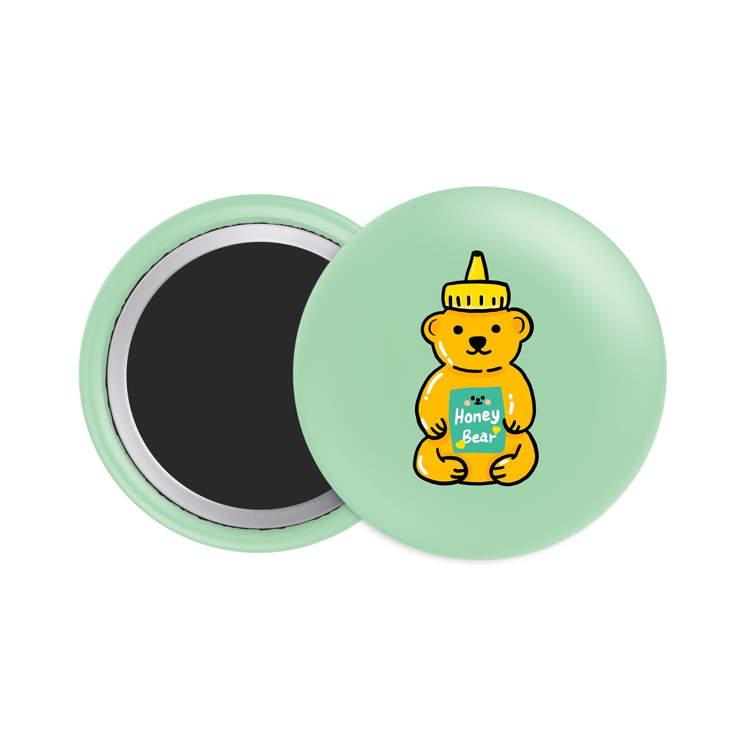 Honey Bear Button Fridge Magnet - Theartzzy
