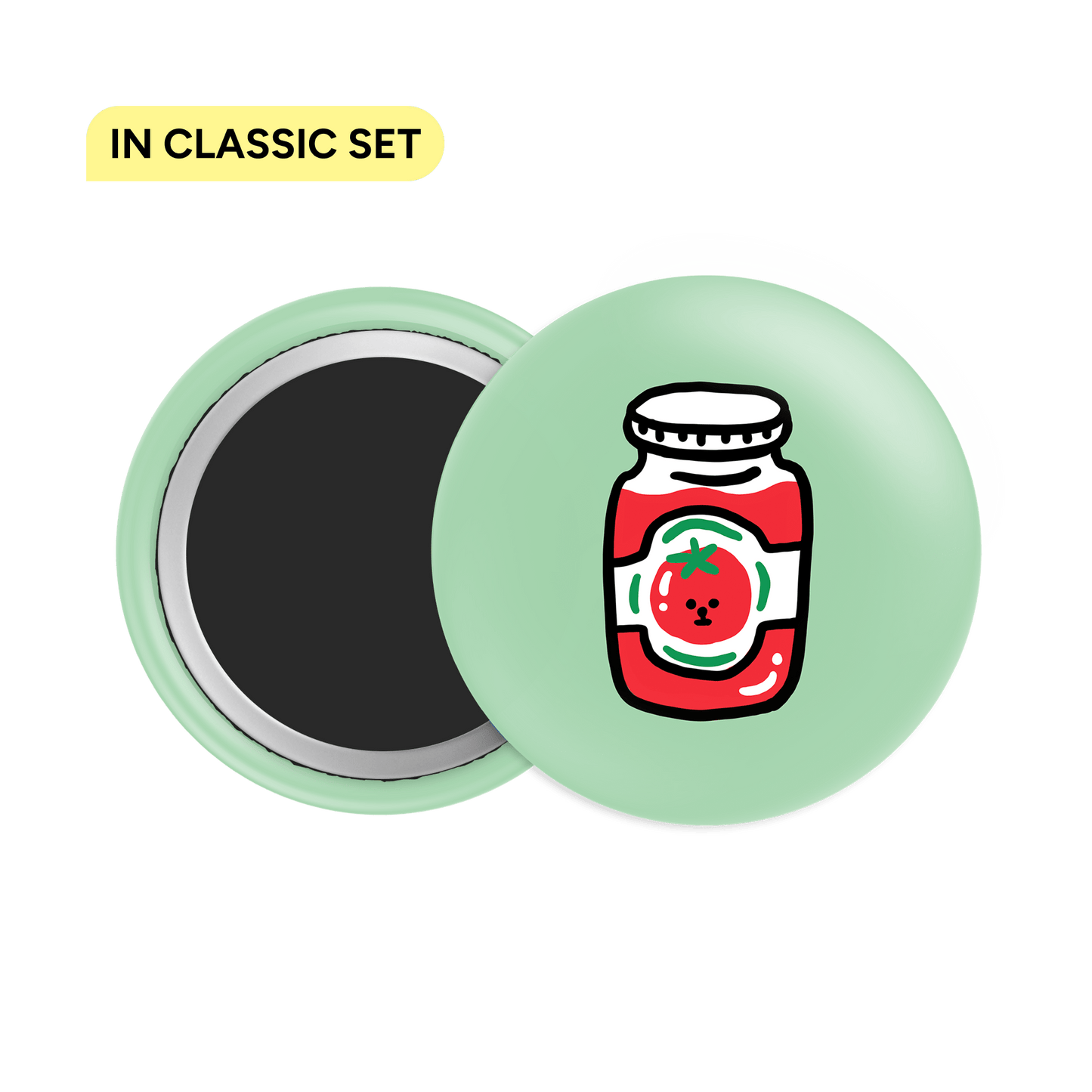 Ketchup Button Fridge Magnet - Theartzzy