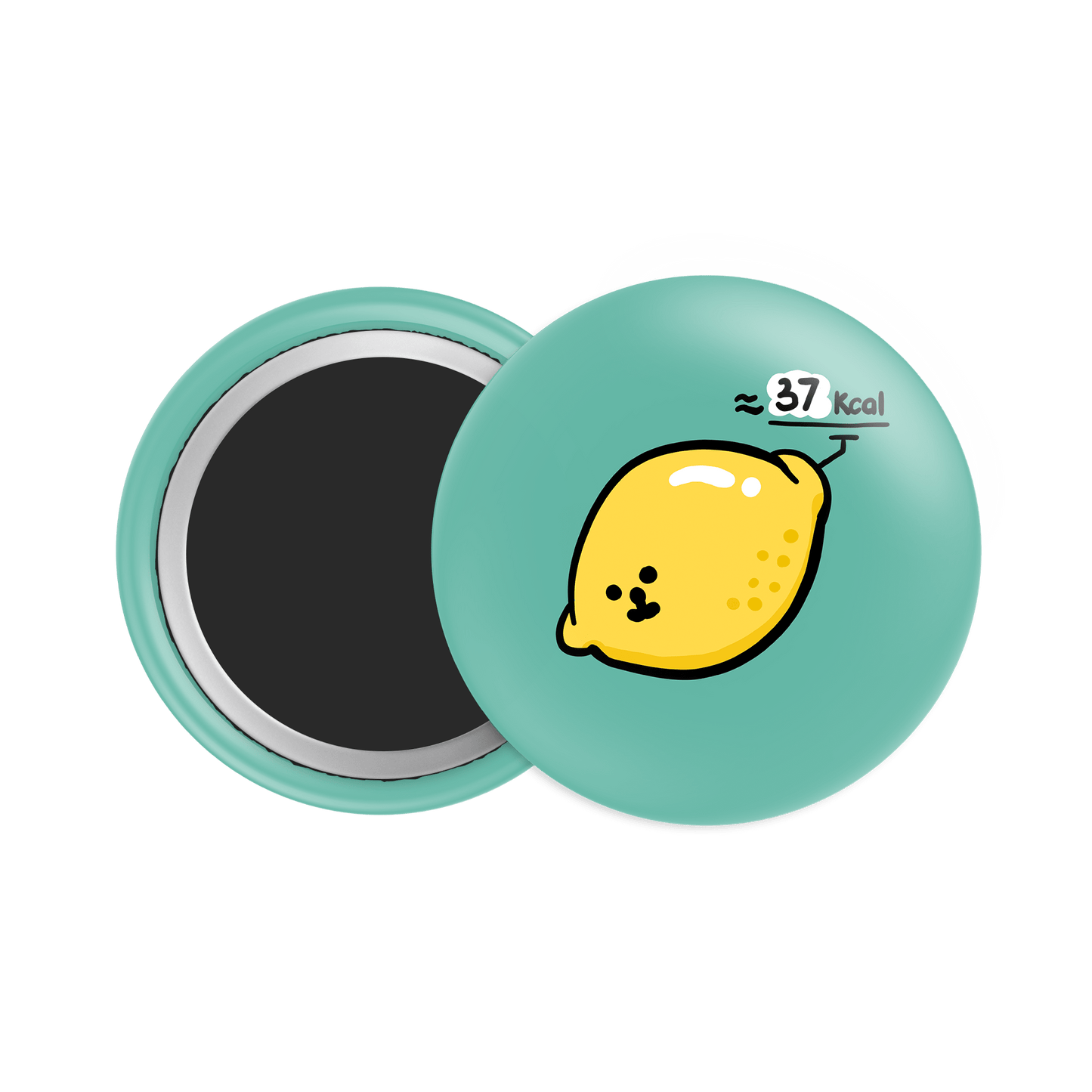 Lemon Button Fridge Magnet - Theartzzy