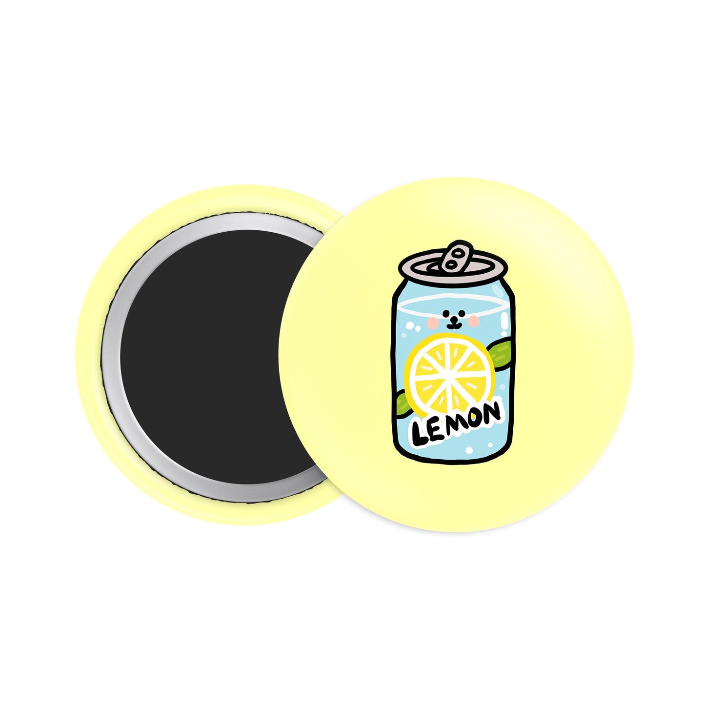 Lemon Soda Button Fridge Magnet - Theartzzy