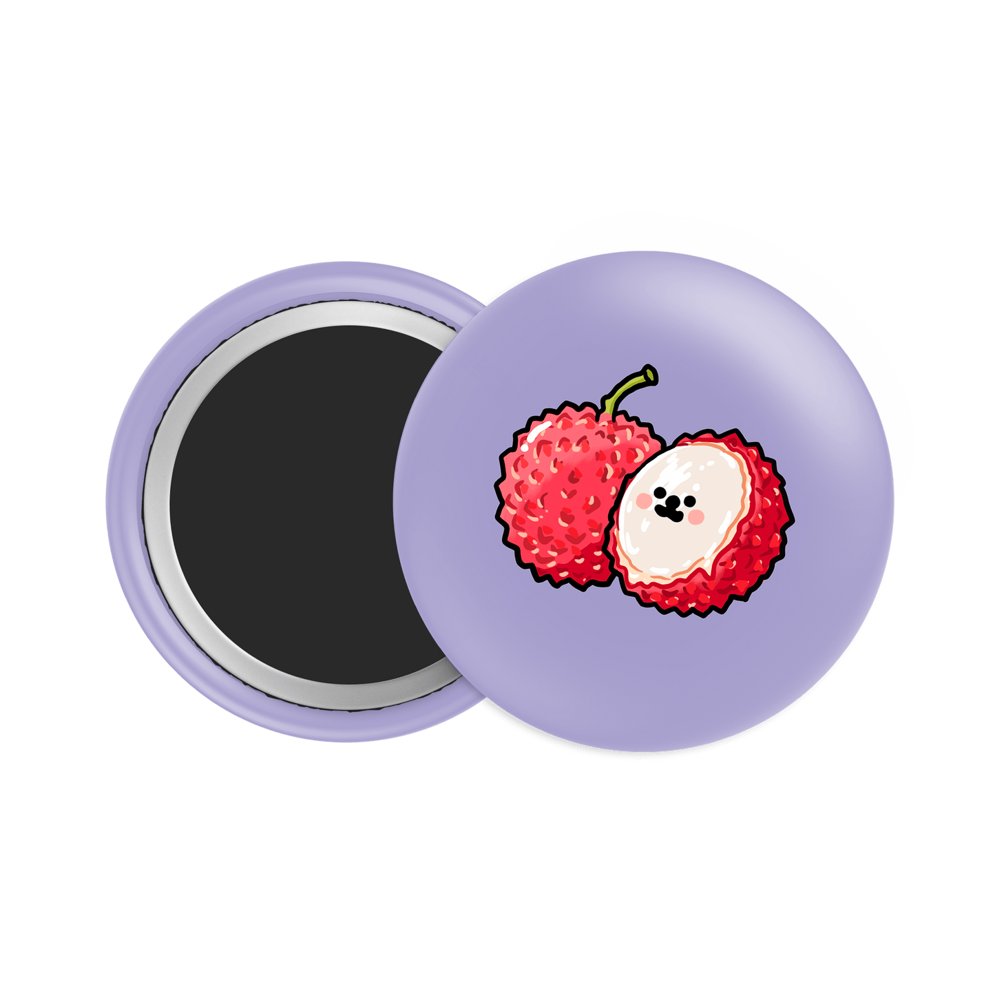 Litchi Button Fridge Magnet - Theartzzy