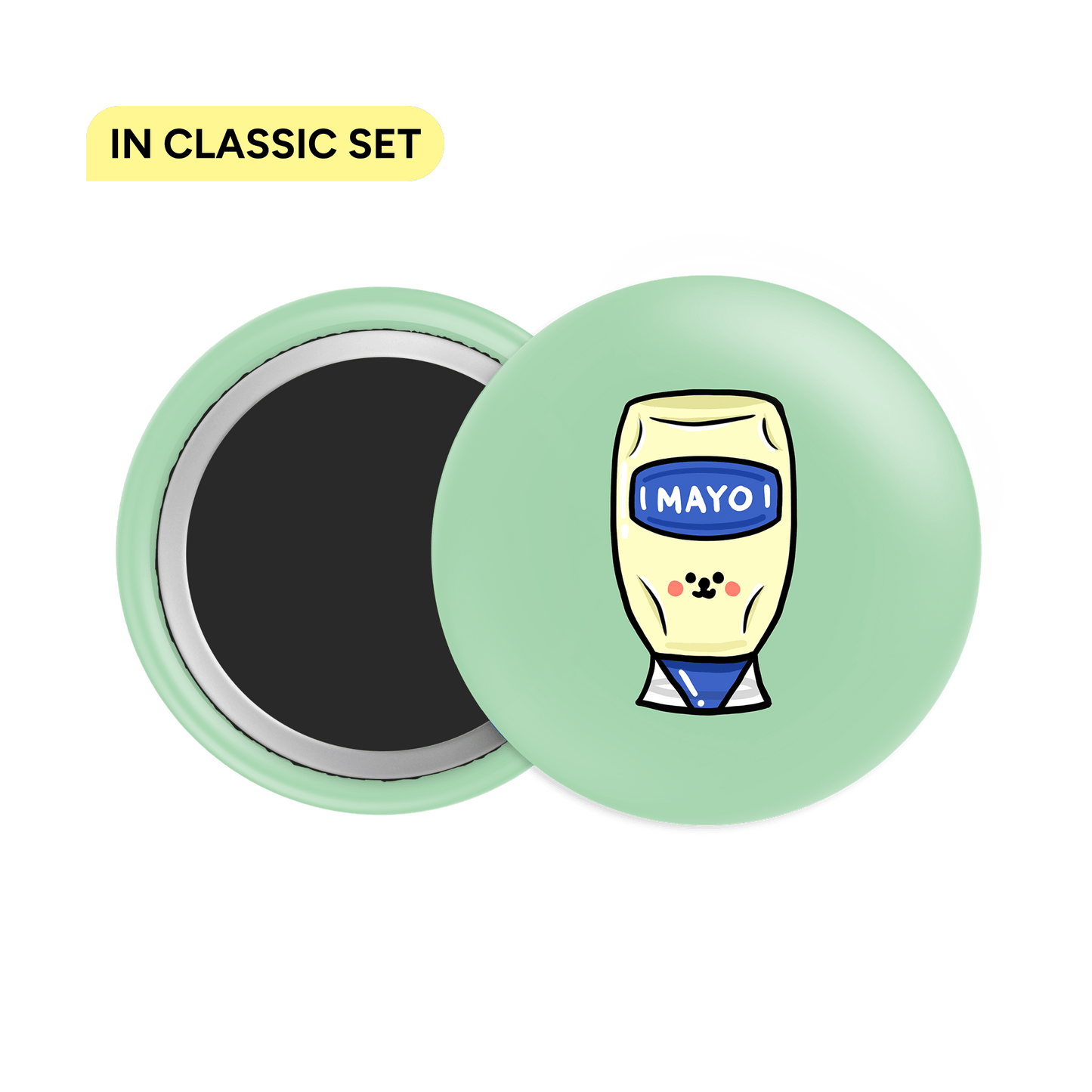 Mayonnaise Button Fridge Magnet - Theartzzy
