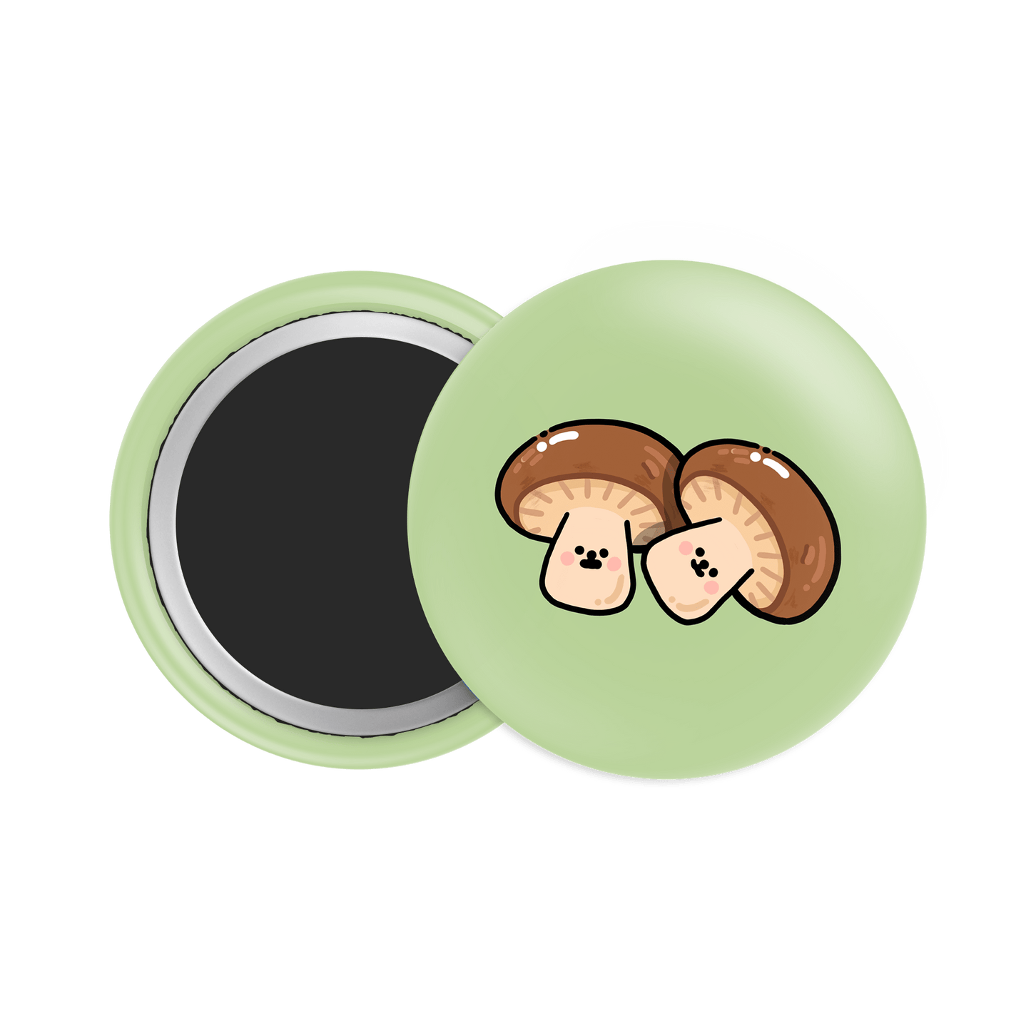 Mushroom Button Fridge Magnet - Theartzzy