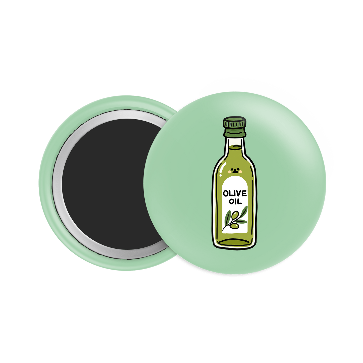 Olive Oil Button Fridge Magnet - Theartzzy