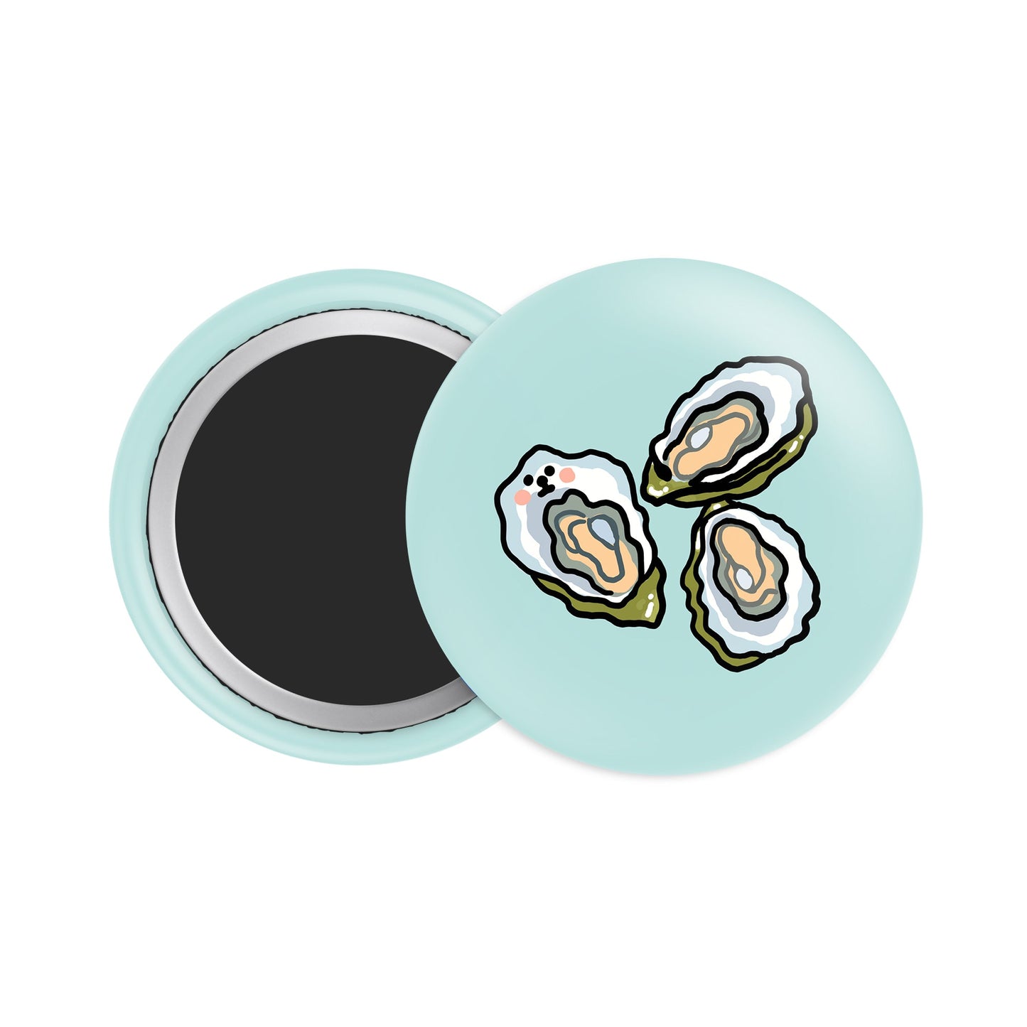 Oysters Button Fridge Magnet - Theartzzy