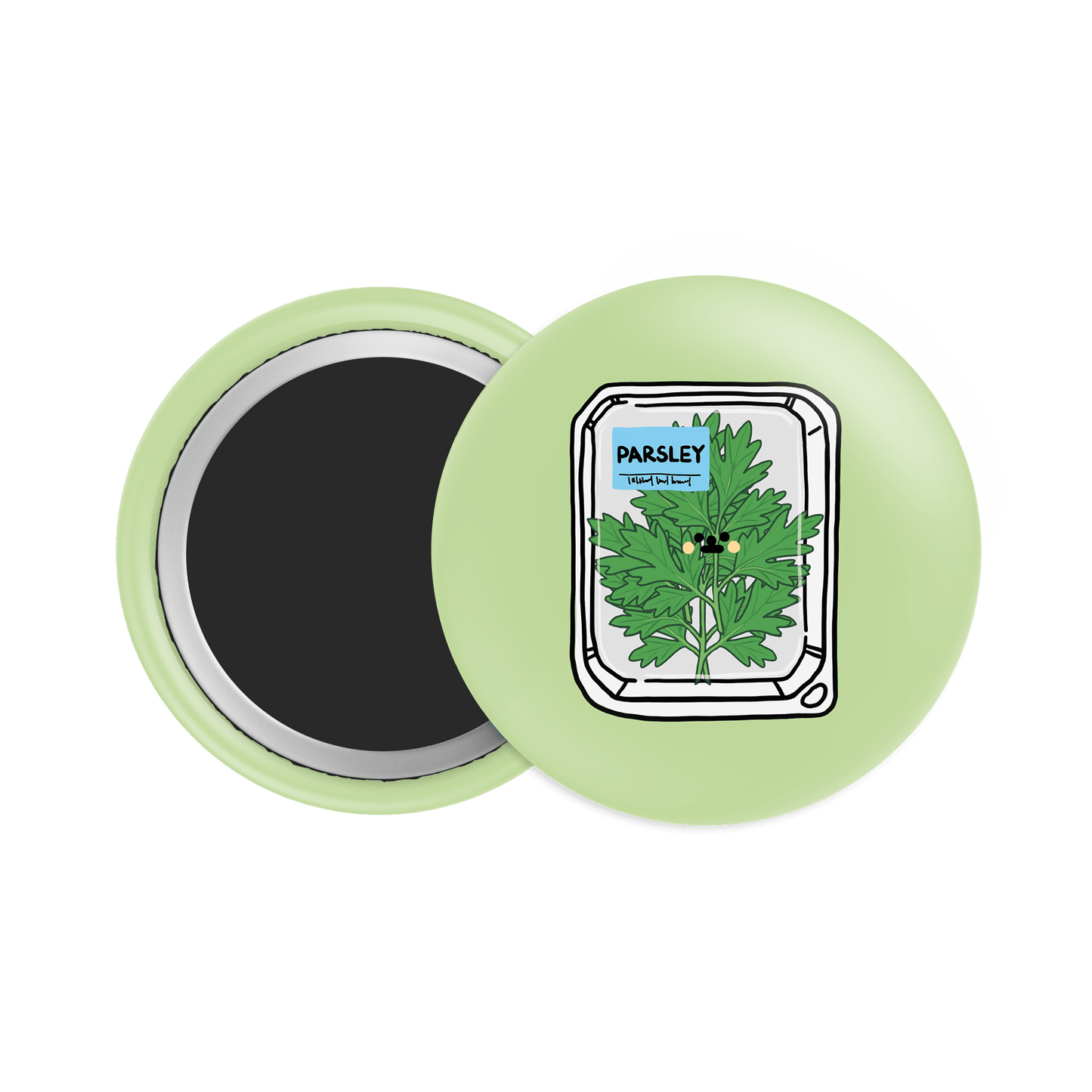 Parsley Button Fridge Magnet - Theartzzy