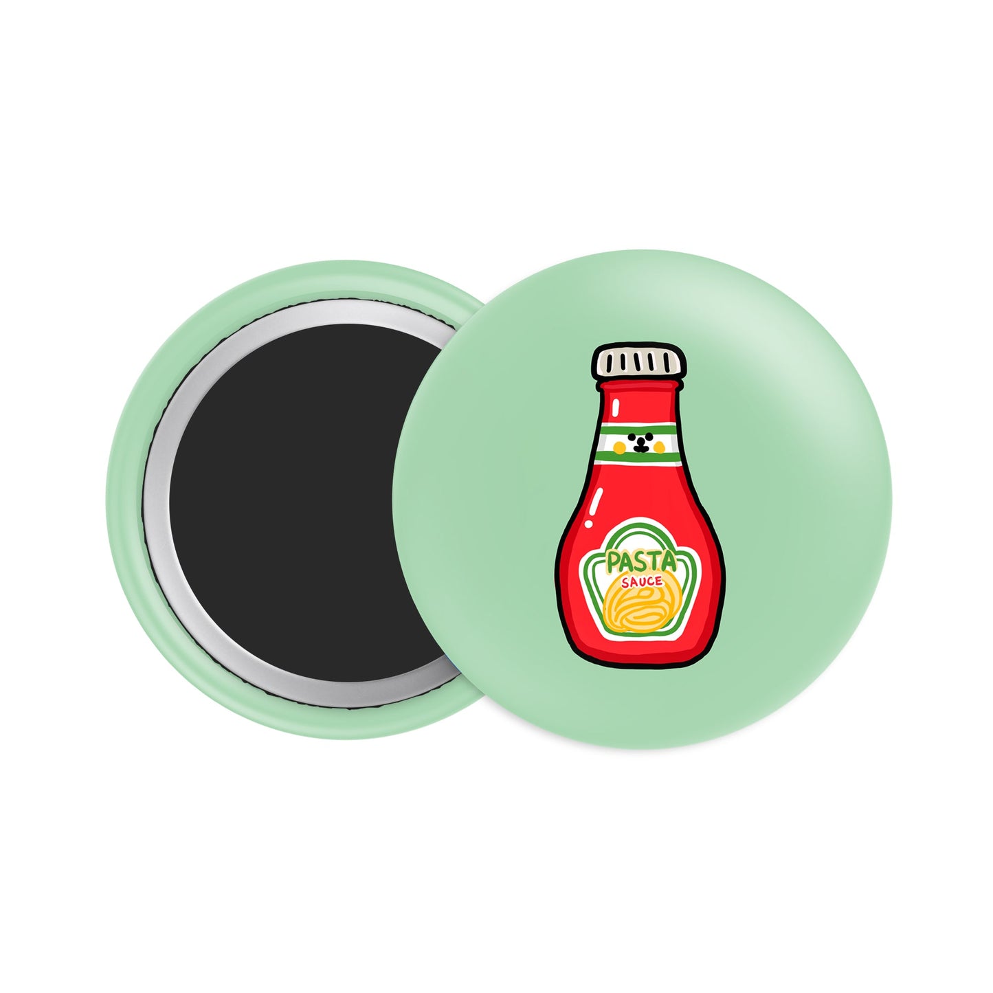 Pasta Sauce Button Fridge Magnet - Theartzzy