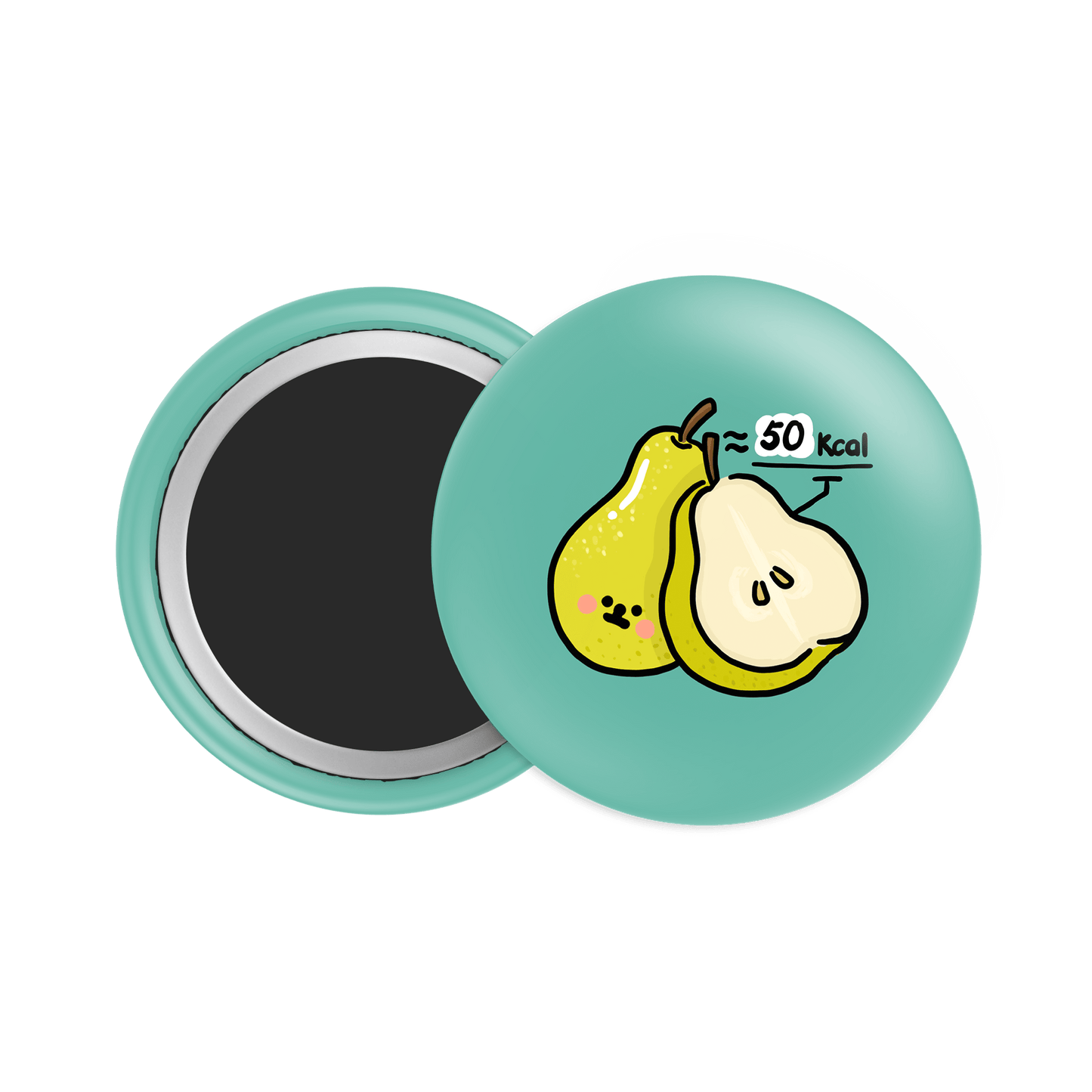 Pear Button Fridge Magnet - Theartzzy