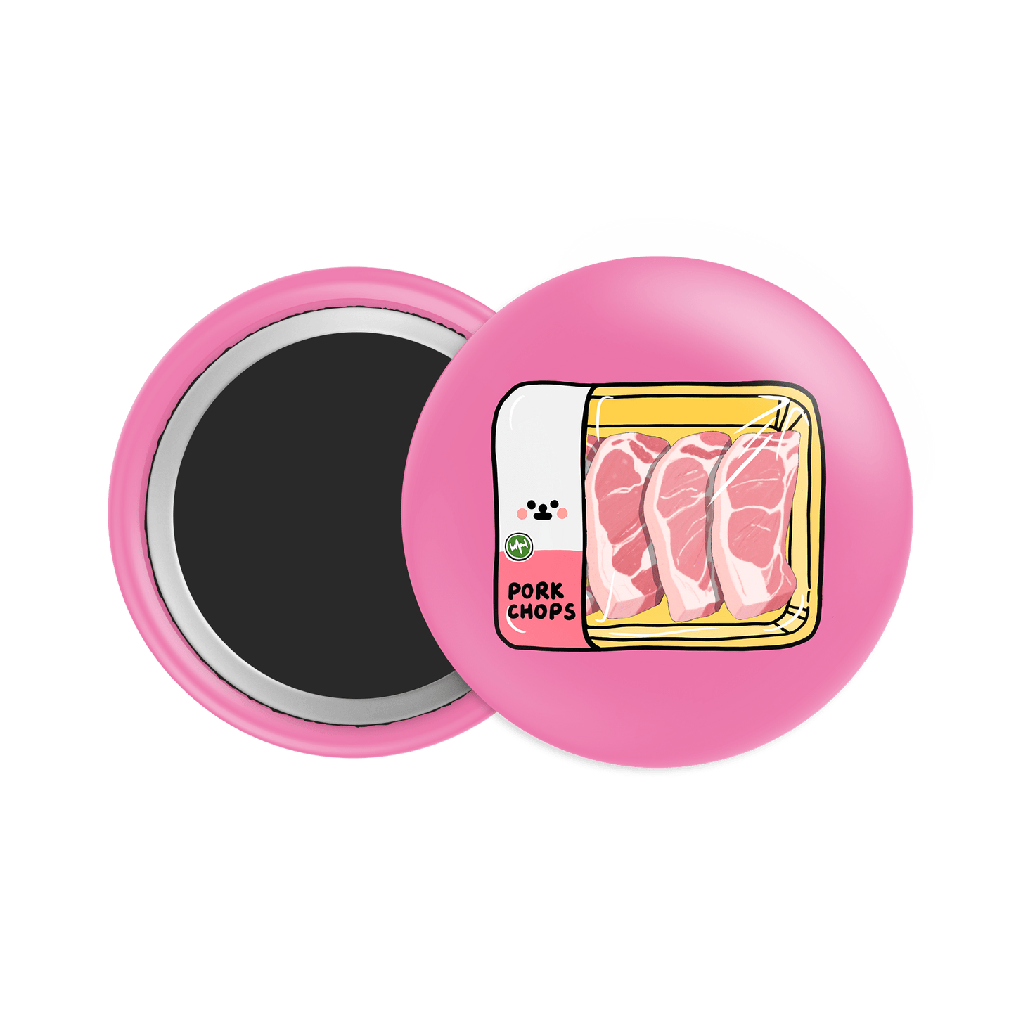 Pork Chops Button Fridge Magnet - Theartzzy