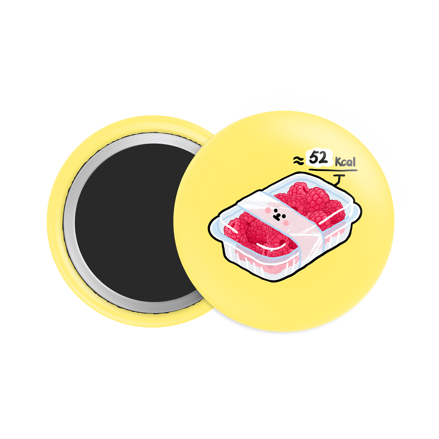 Raspberry Button EatVue Magnet - Theartzzy