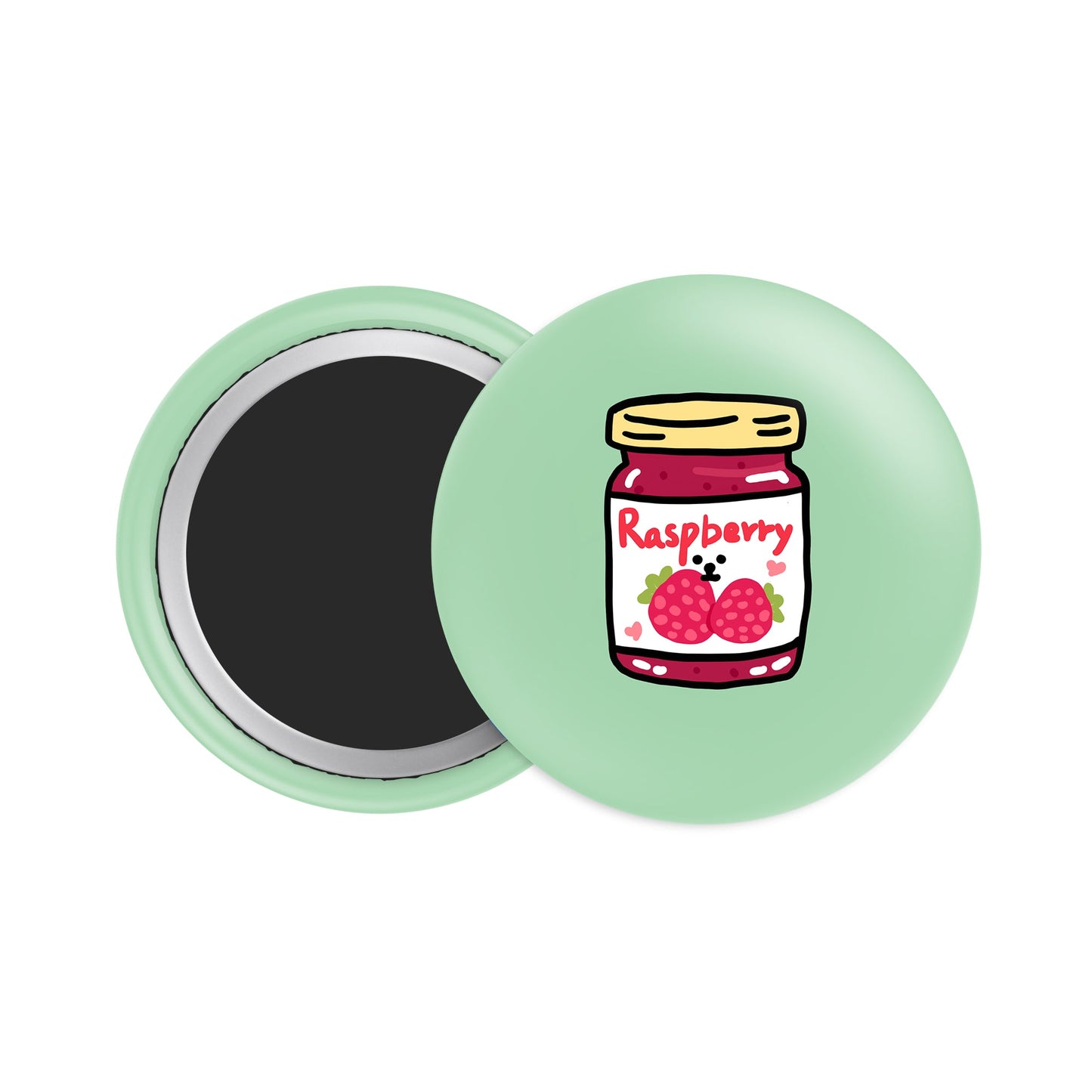 Raspberry Jam Button Fridge Magnet - Theartzzy