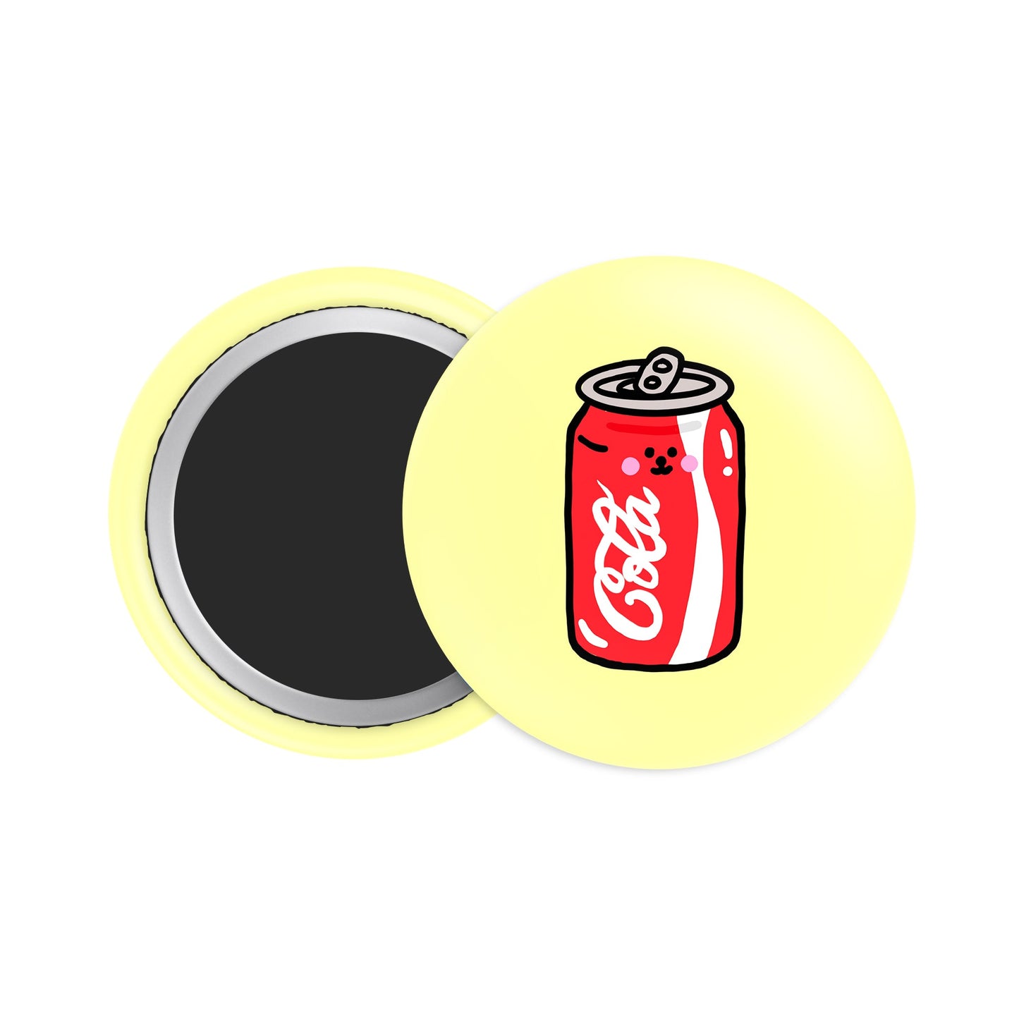 Red Cola Button Fridge Magnet - Theartzzy