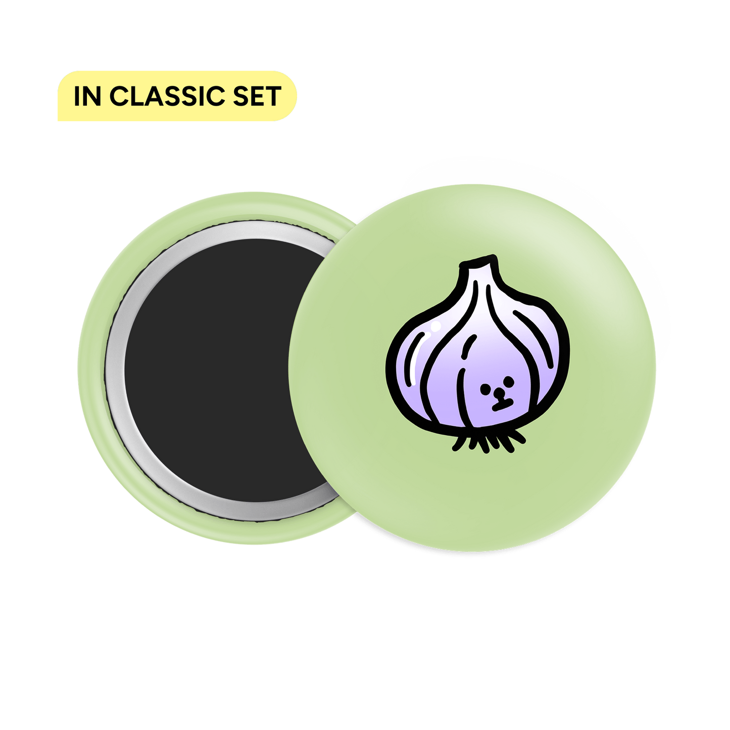 Red Onion Button Fridge Magnet - Theartzzy