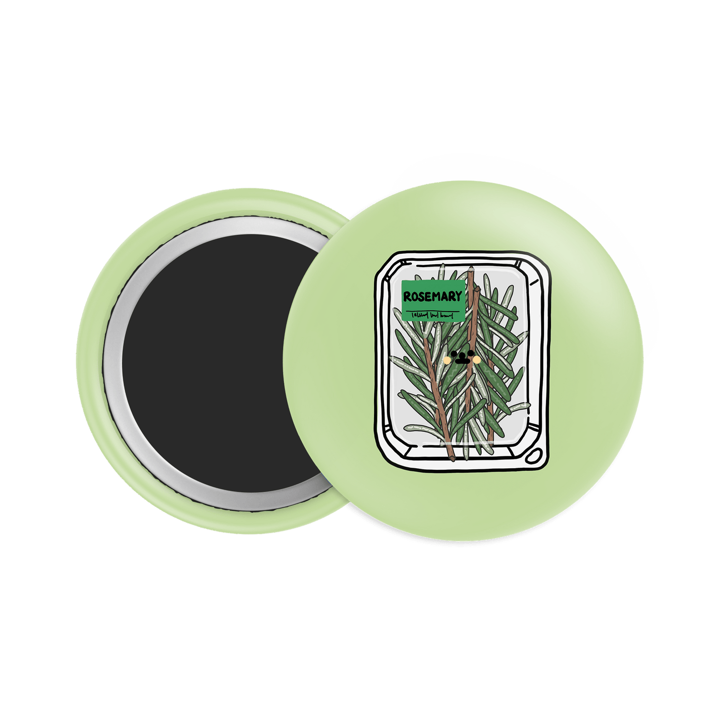 Rosemary Button Fridge Magnet - Theartzzy