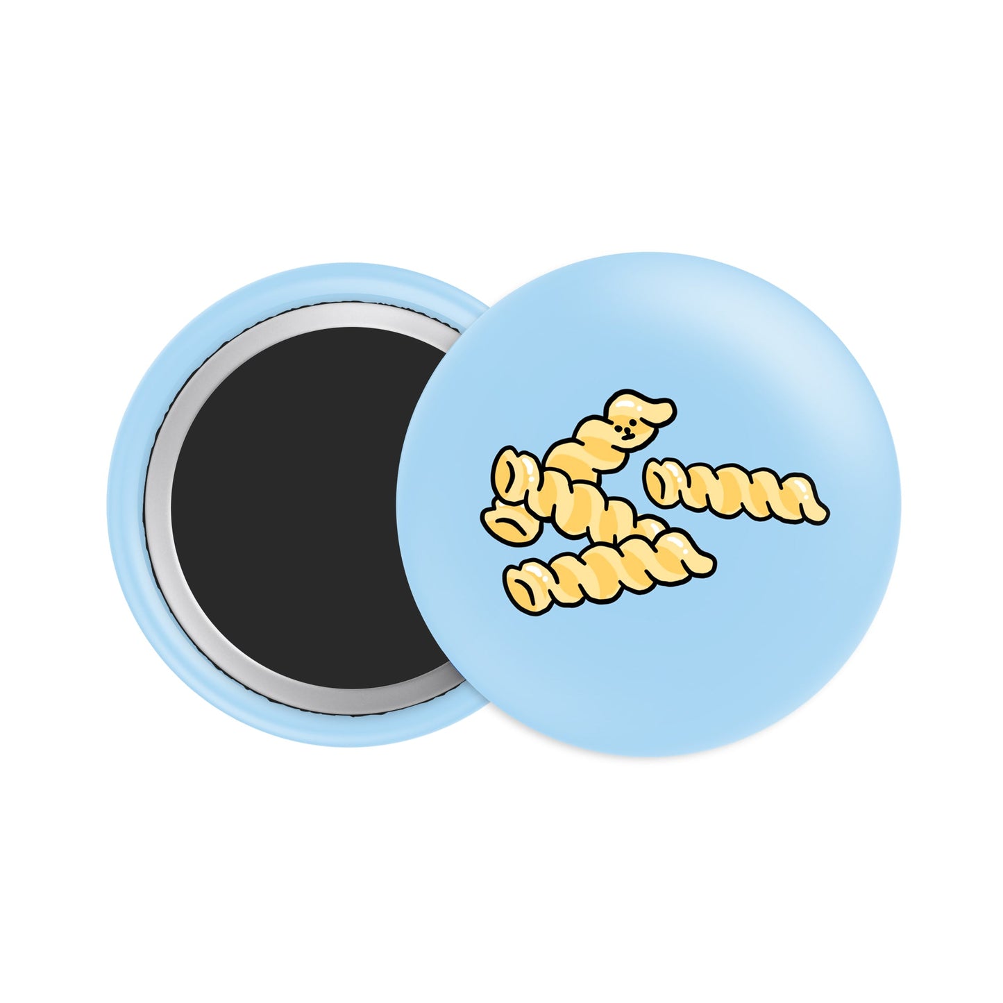 Rotini Noodles Button Fridge Magnet - Theartzzy