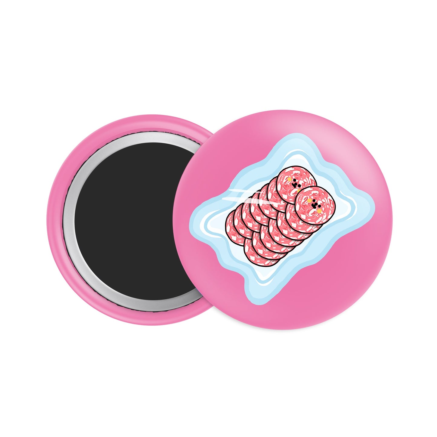 Salami Button Fridge Magnet - Theartzzy