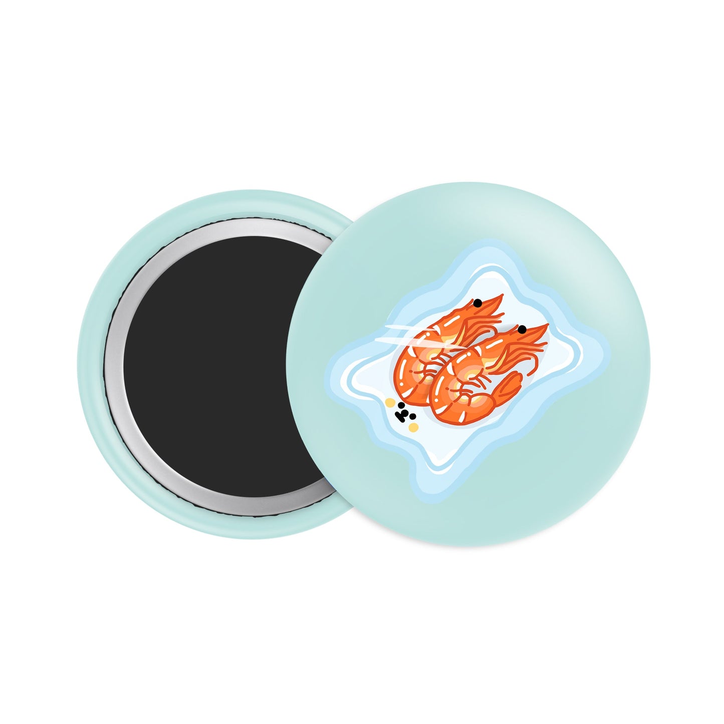 Shrimp Button Fridge Magnet - Theartzzy