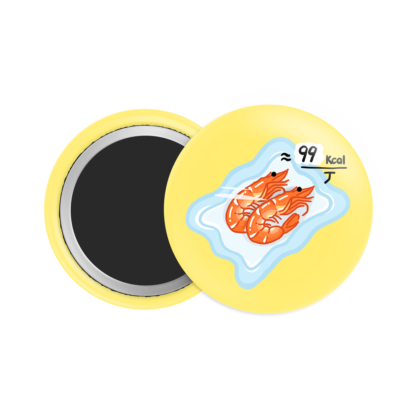 Shrimp Button Fridge Magnet - Theartzzy